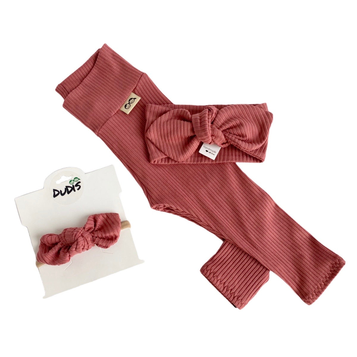 Mauve Rib Leggings and/or Headbands