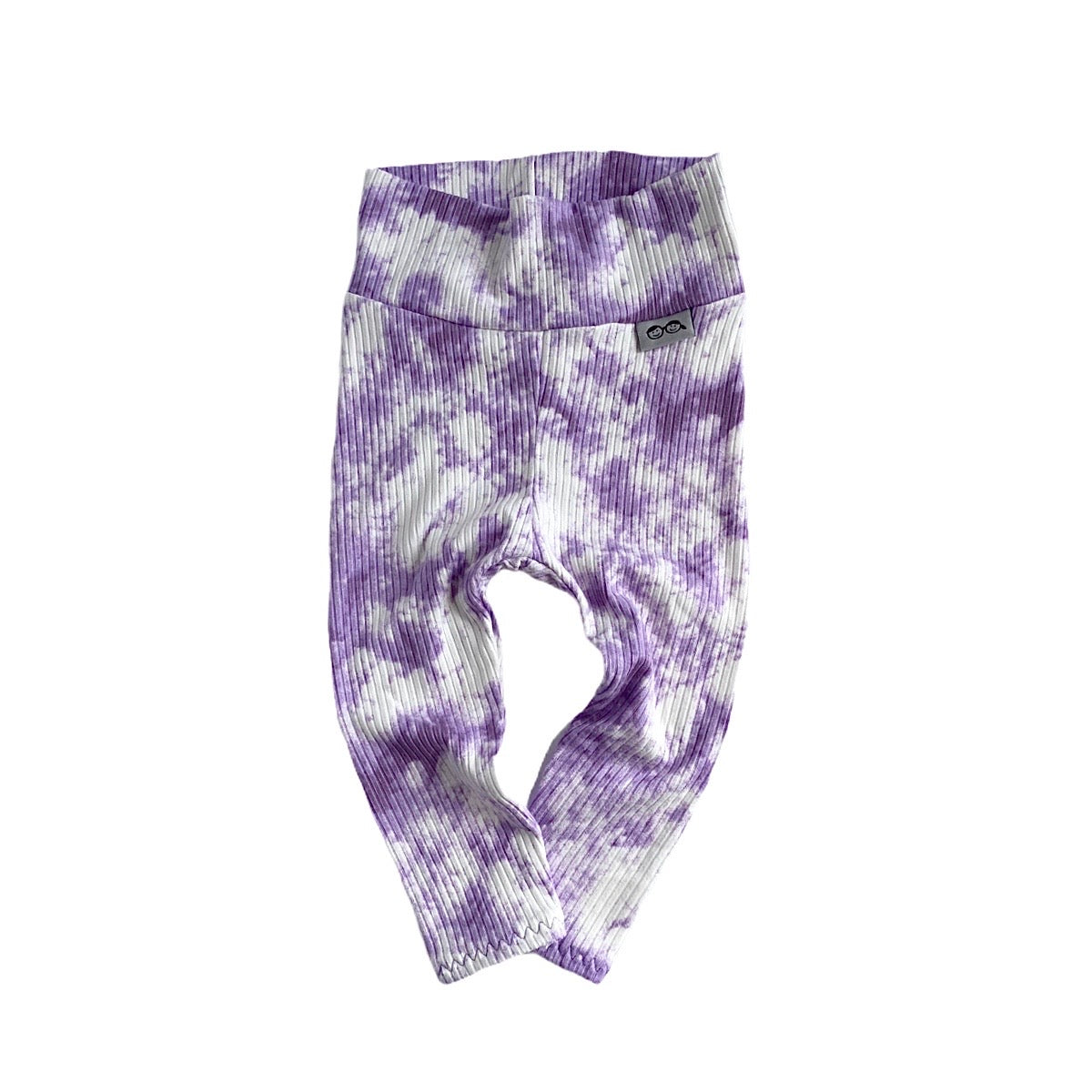 Purple Tie Dye Rib Leggings