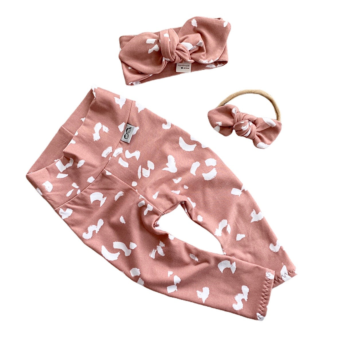 Dusty Mauve Spaced Cheetah Spot Leggings and/or Headbands