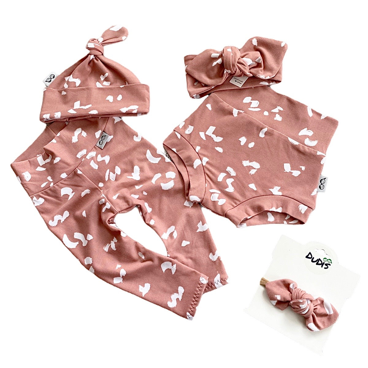 Dusty Mauve Spaced Cheetah Spot Leggings and/or Headbands