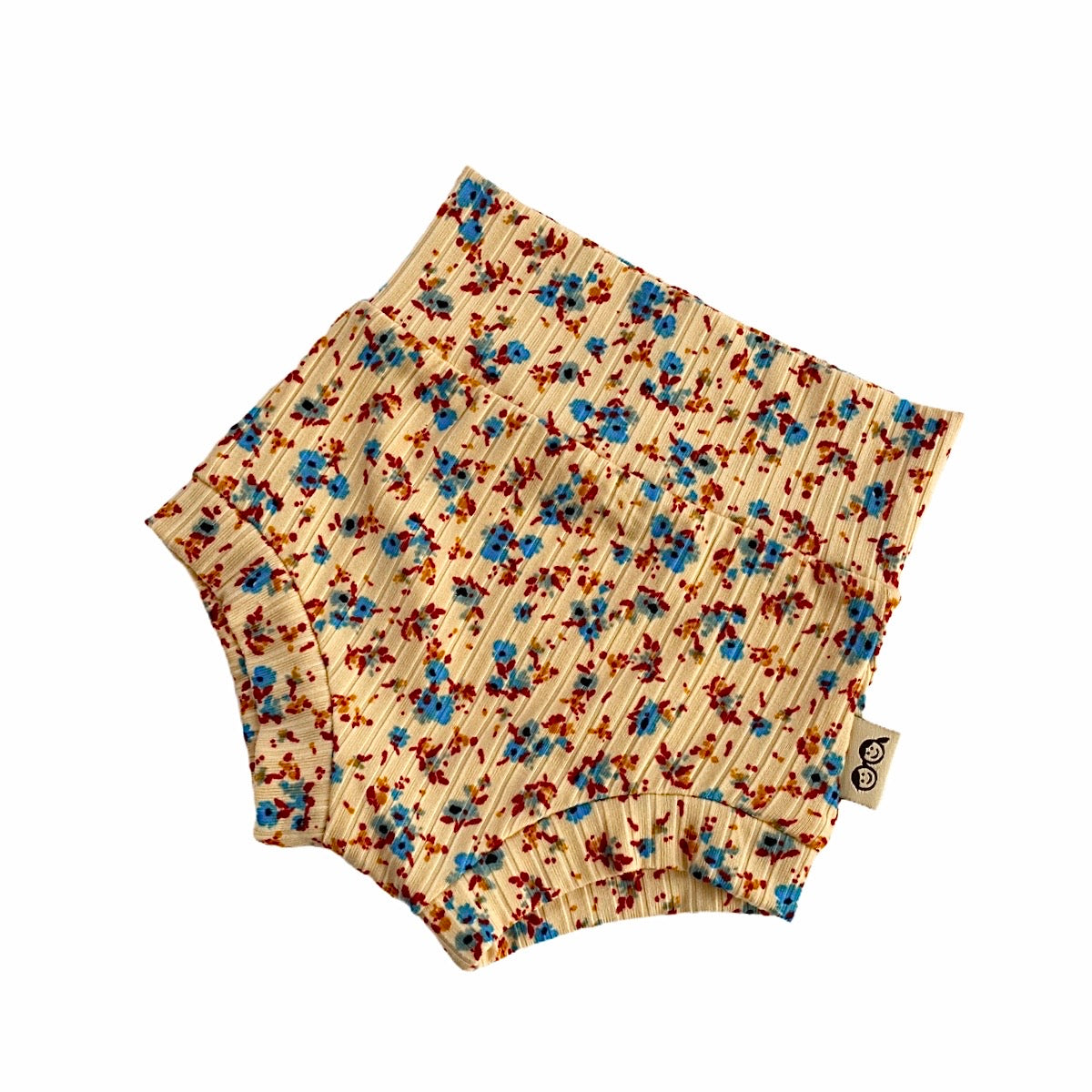 Dainty Floral Yellow Ribbed Bummies