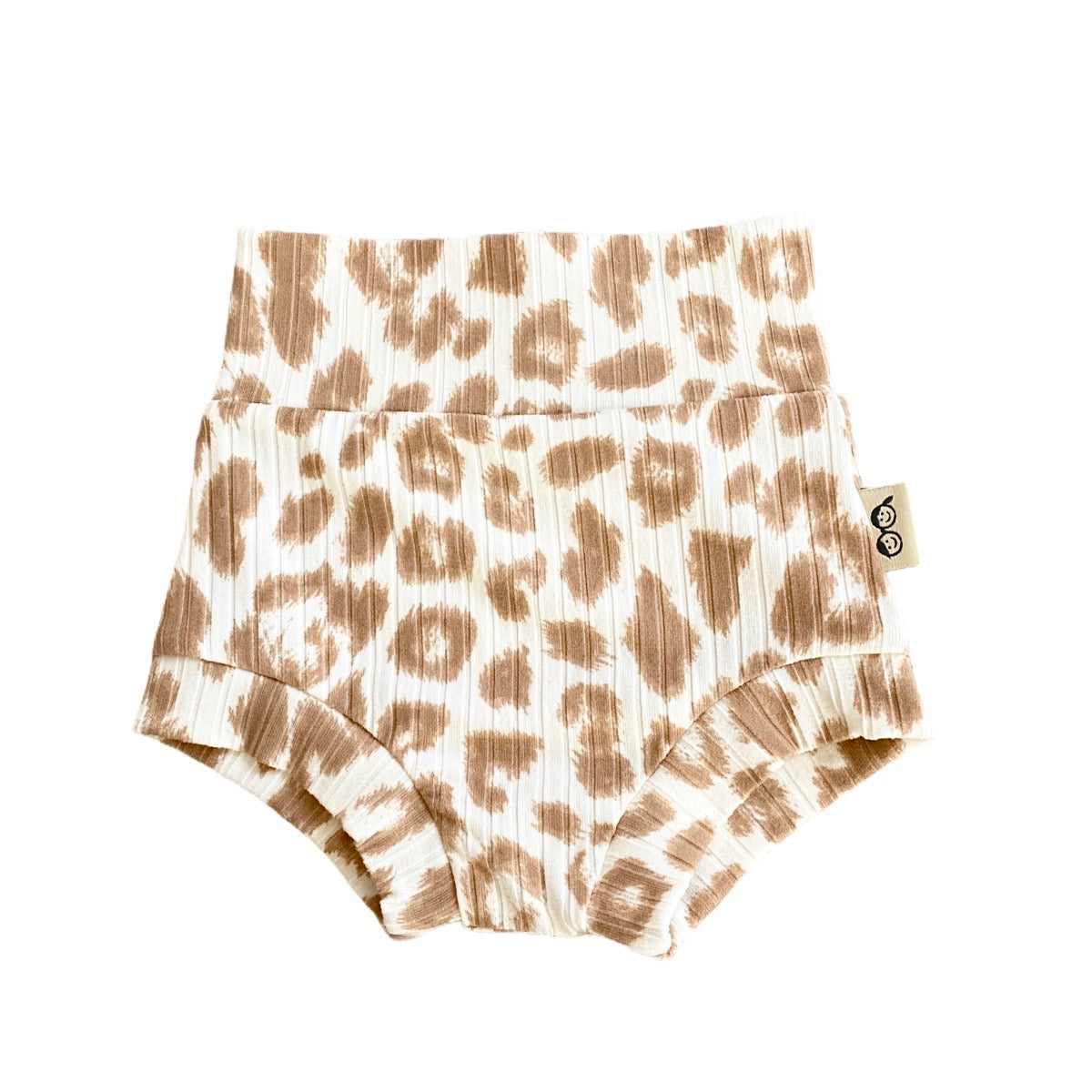 Taupe Cream Leopard Ribbed Bummies