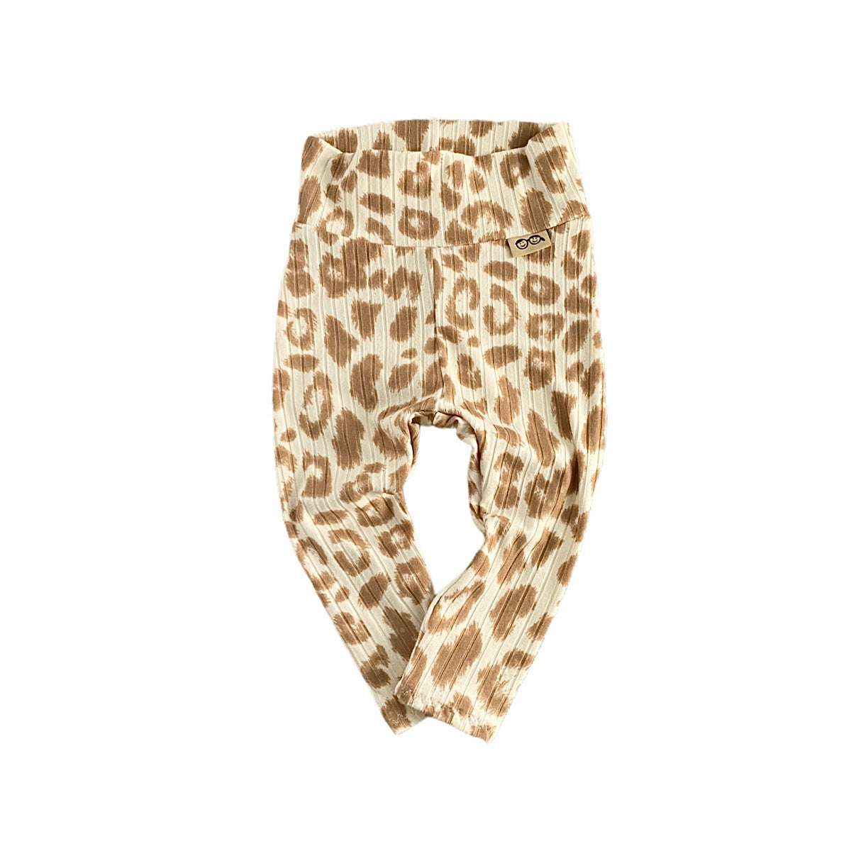 Taupe Cream Leopard Rib Leggings and/or Beanie Knot Hat