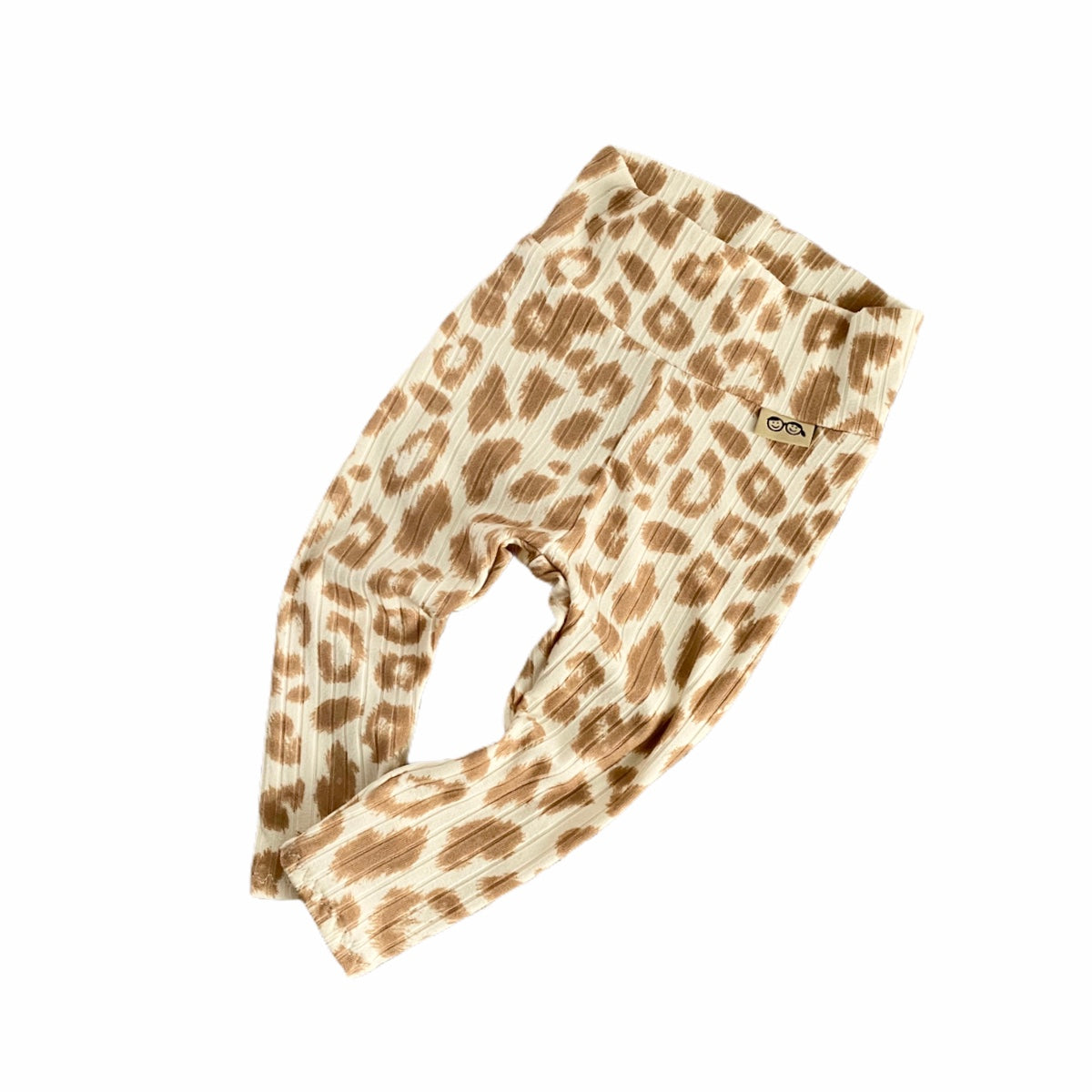 Taupe Cream Leopard Rib Leggings and/or Beanie Knot Hat