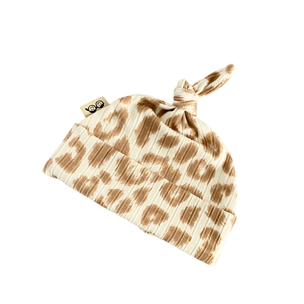 Taupe Cream Leopard Rib Leggings and/or Beanie Knot Hat