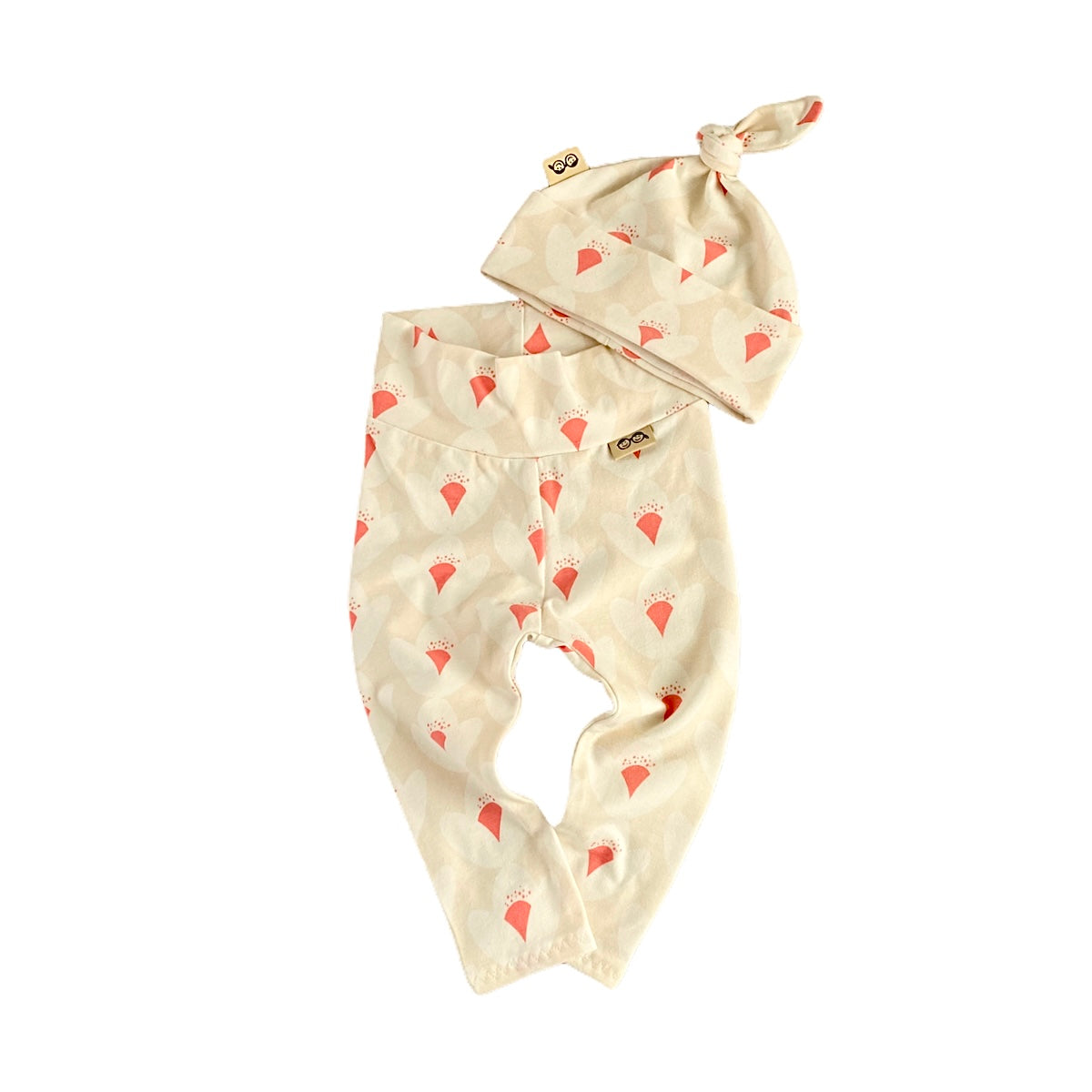 Ivory Tulips Leggings and/or Beanie Knot Hat