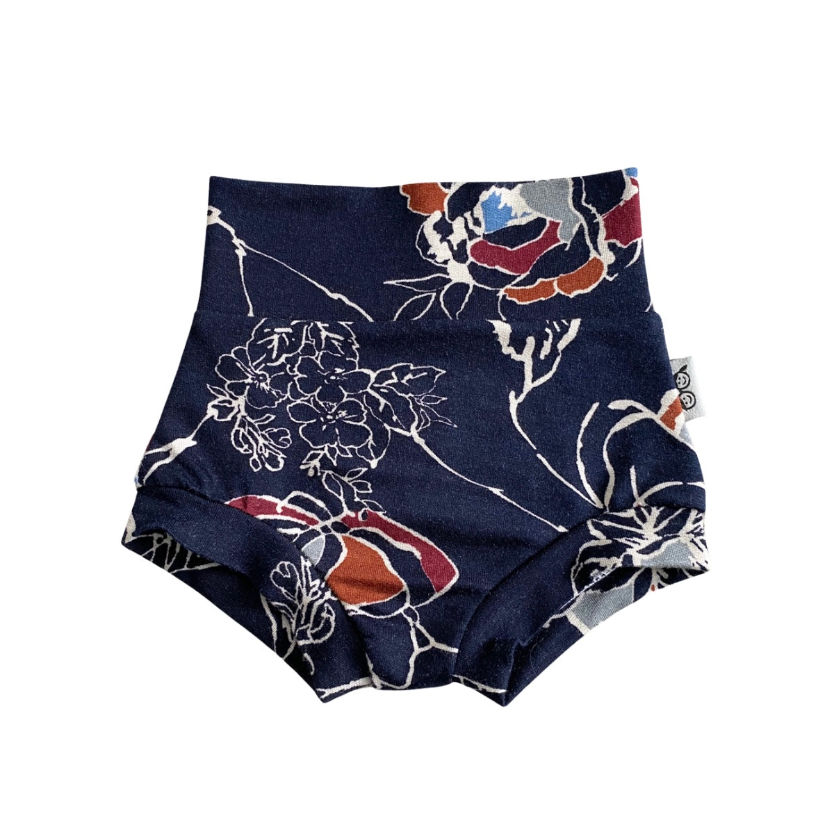 Modern Flowers on Navy Bummies