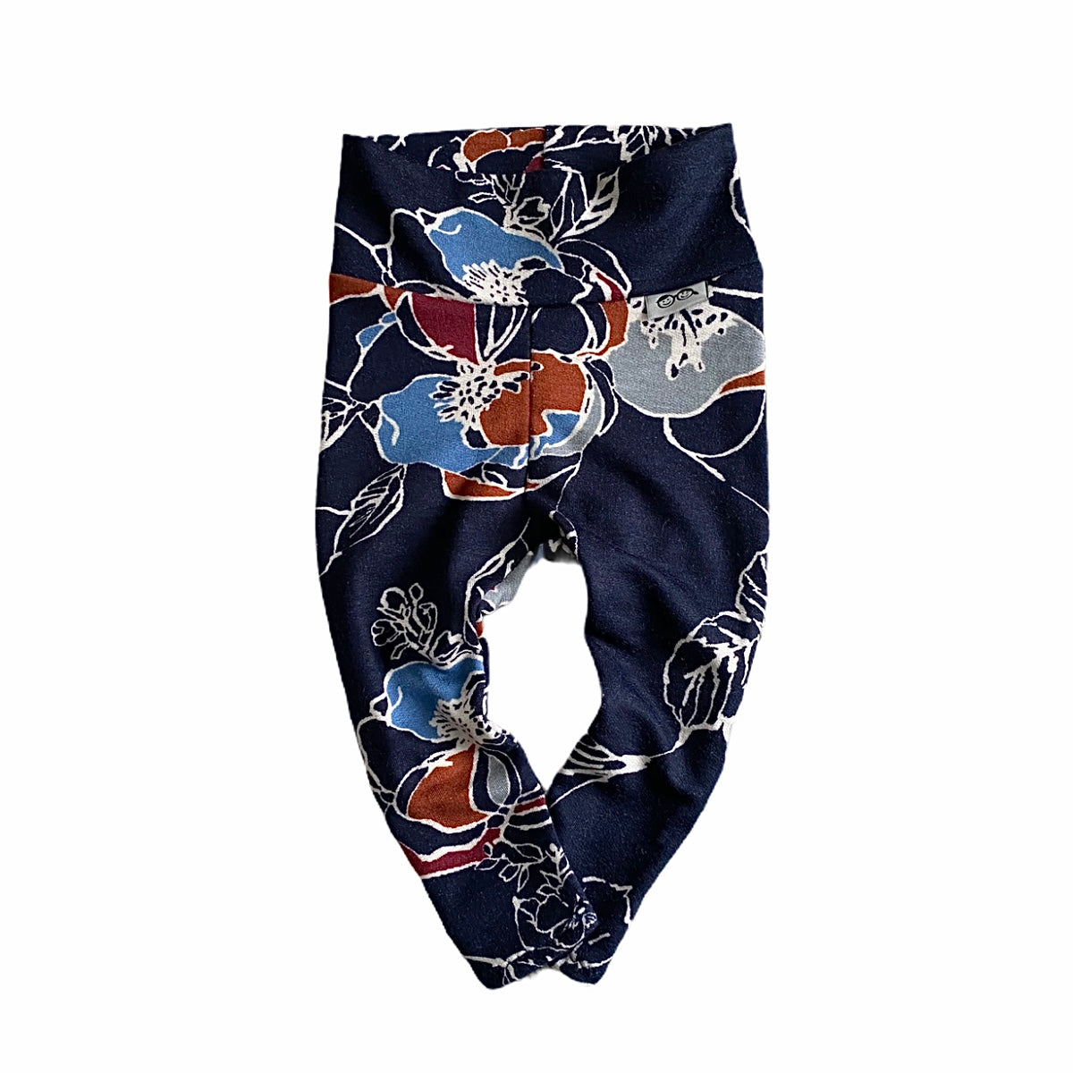 Modern Flowers on Navy Leggings
