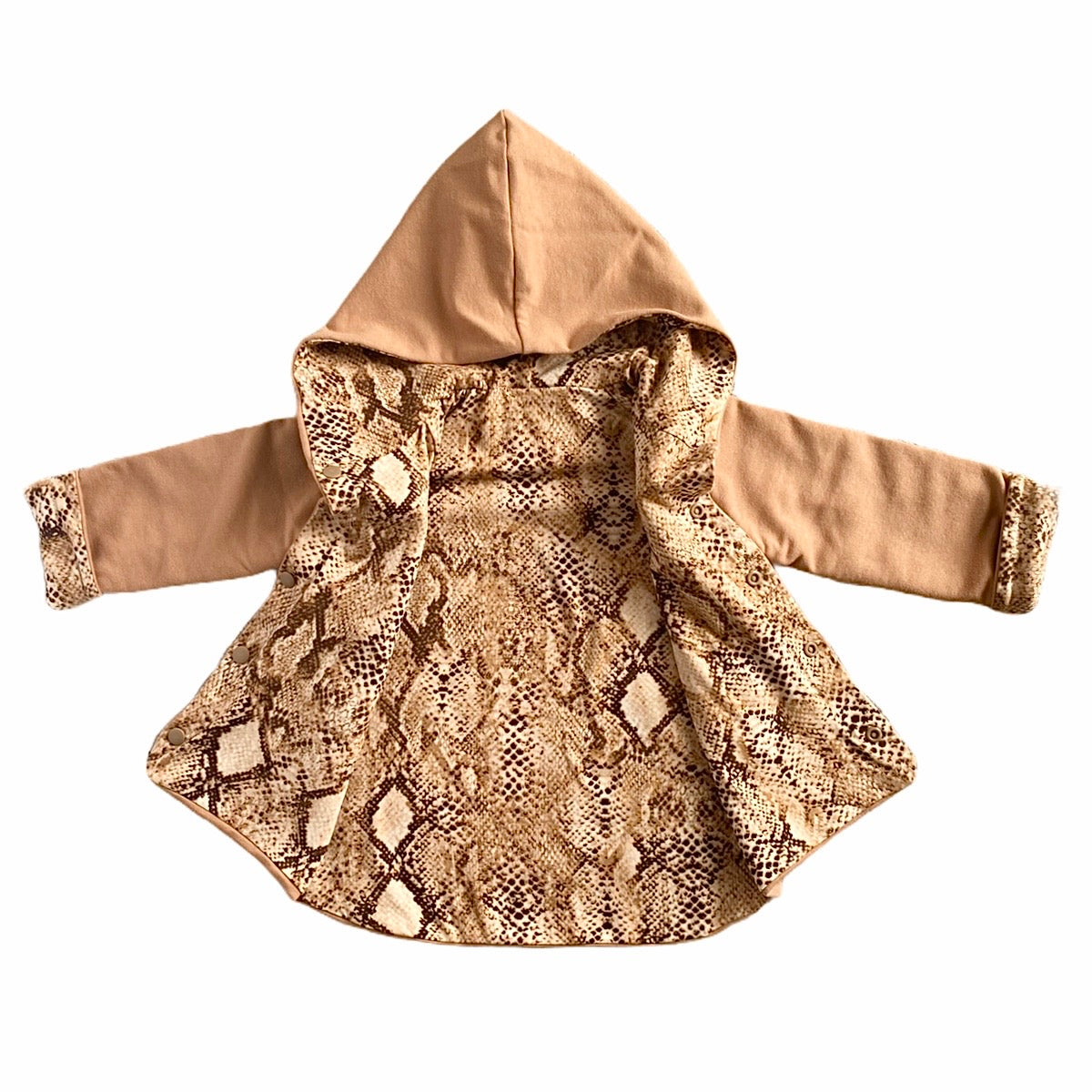 Camel & Tan Snake Hooded Jacket