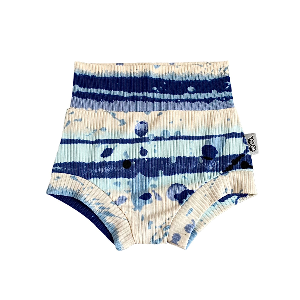 Blue Abstract Stripe Ribbed Bummies