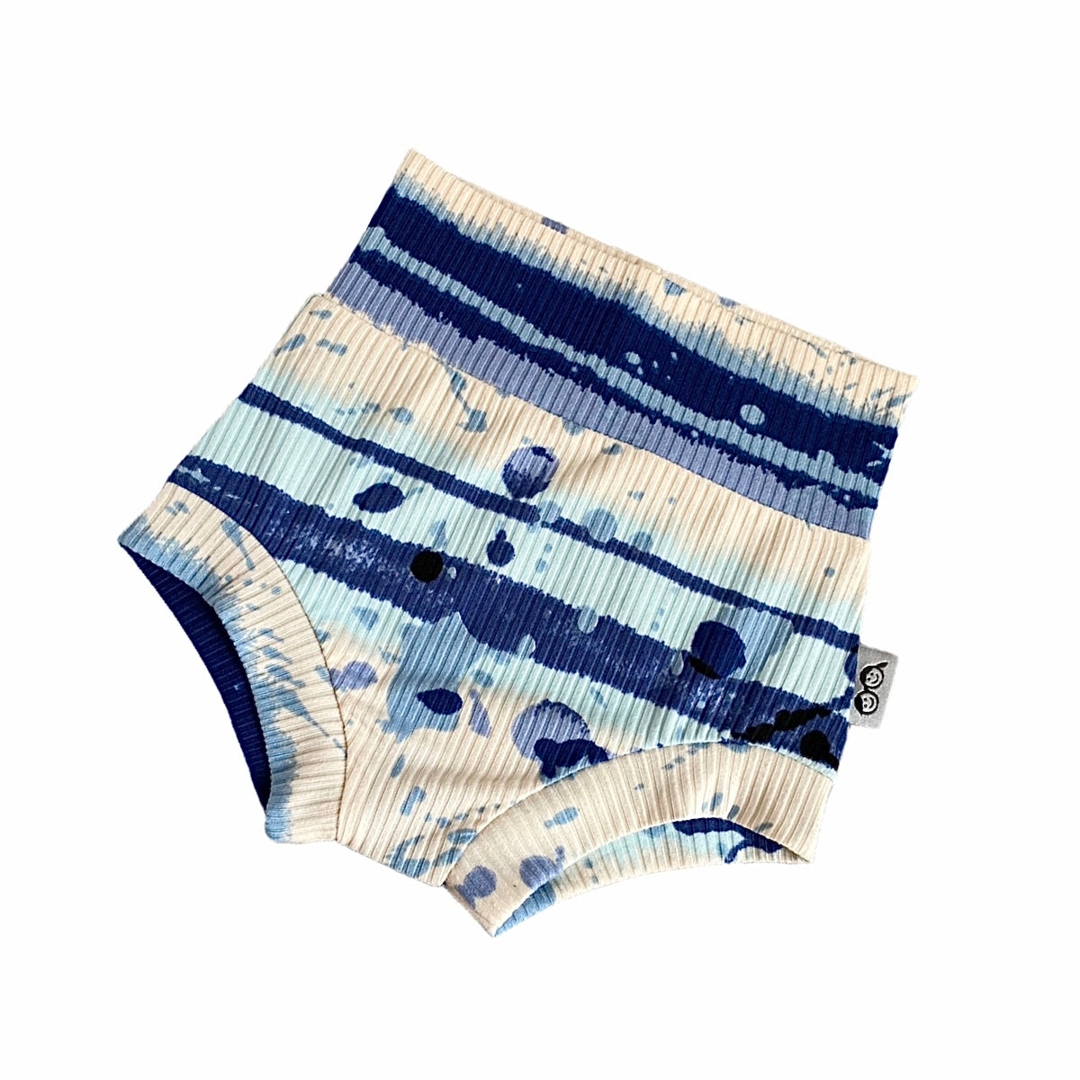 Blue Abstract Stripe Ribbed Bummies
