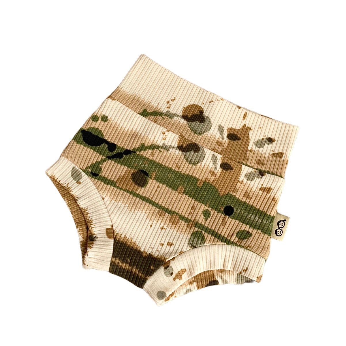 Olive Abstract Striped Rib Bummies and/or Headbands