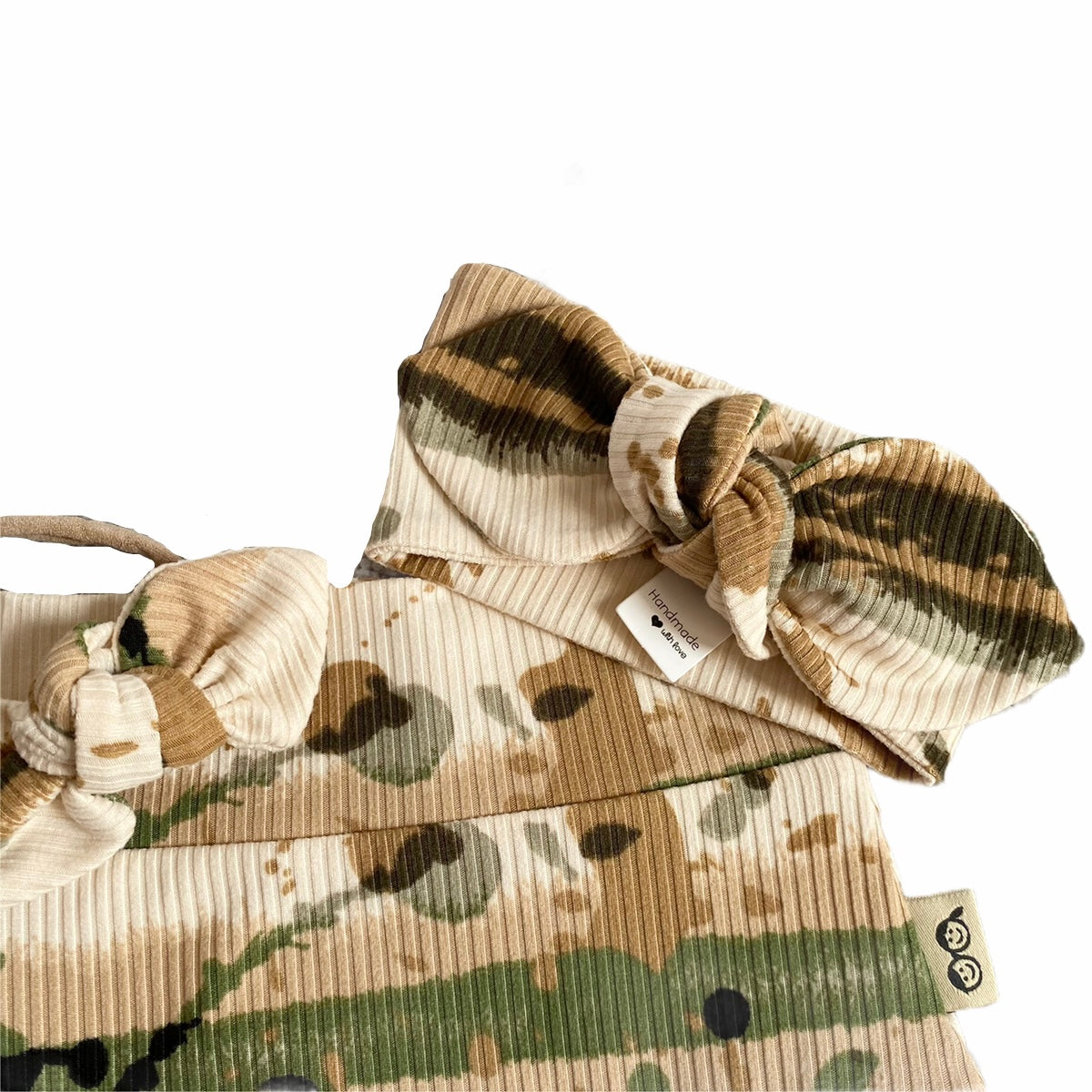 Olive Abstract Striped Rib Bummies and/or Headbands