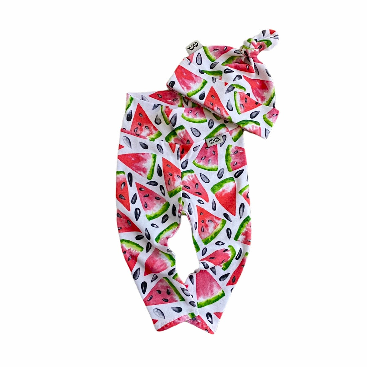 Watermelon Ribbed Leggings and/or Beanie Knot Hat