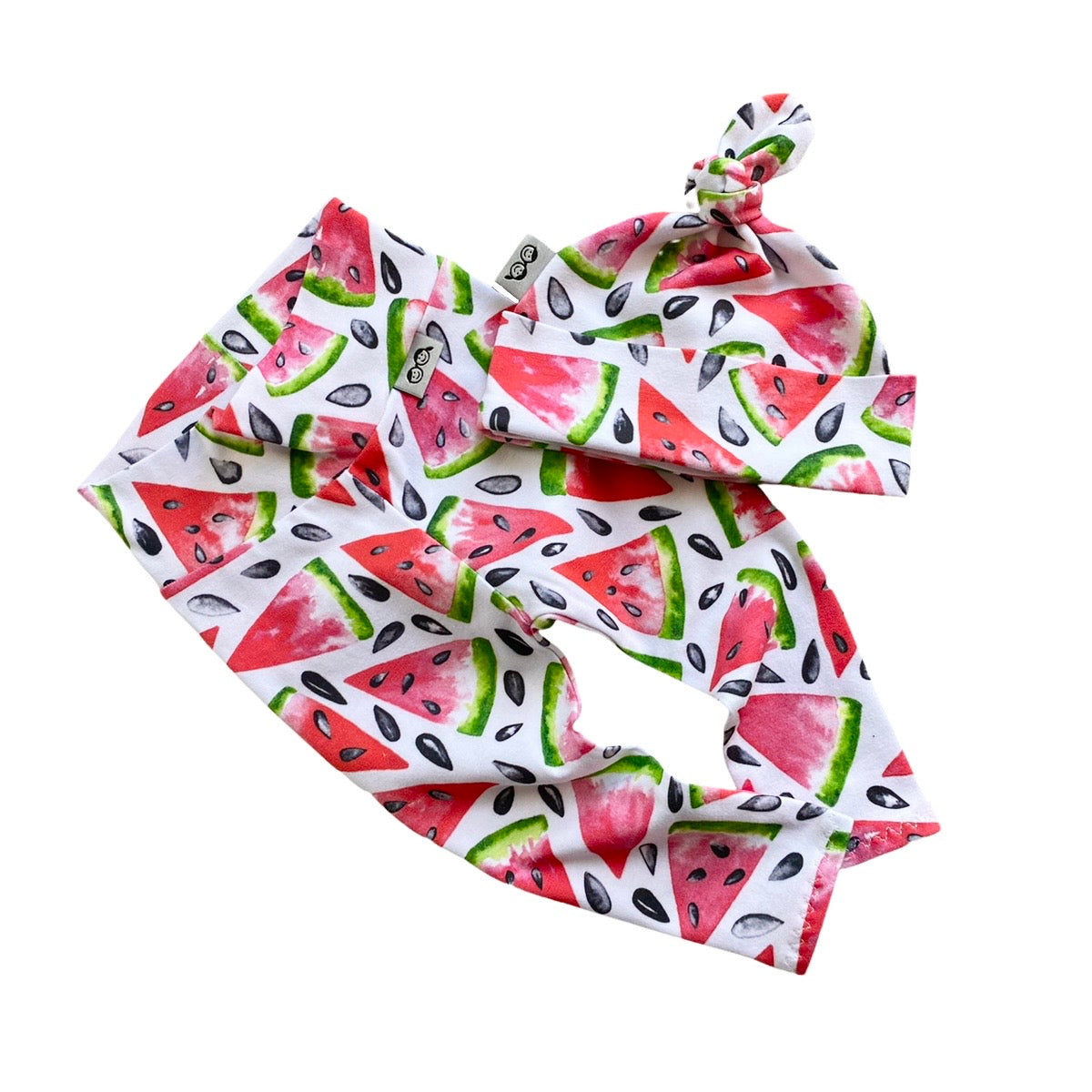 Watermelon Ribbed Leggings and/or Beanie Knot Hat