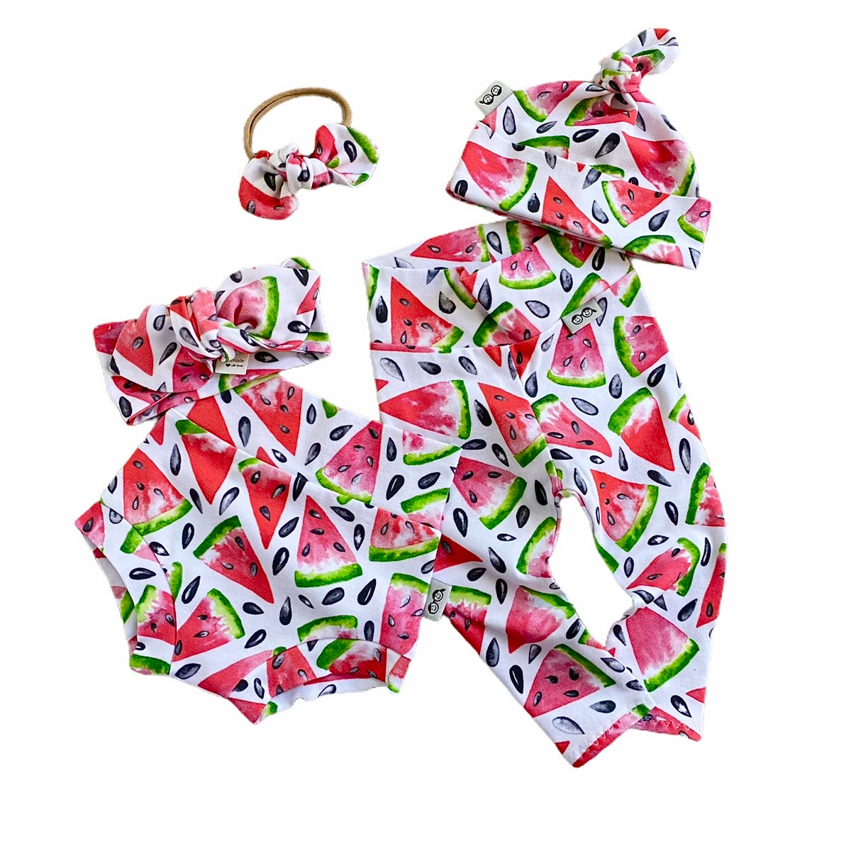 Watermelon Ribbed Leggings and/or Beanie Knot Hat