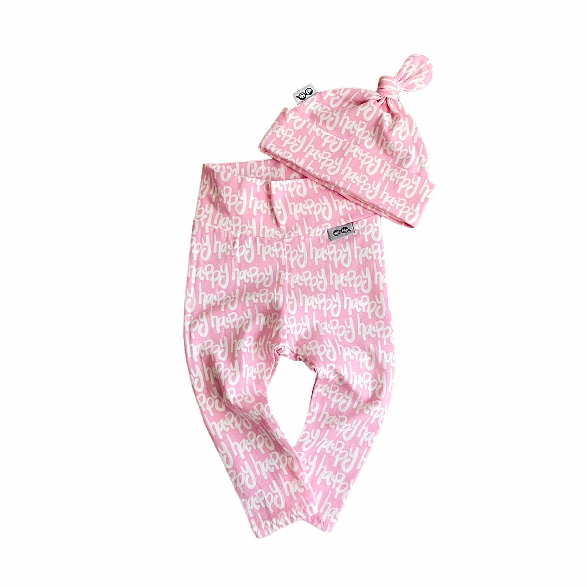 Happy Pink Leggings and/or Beanie Knot Hat