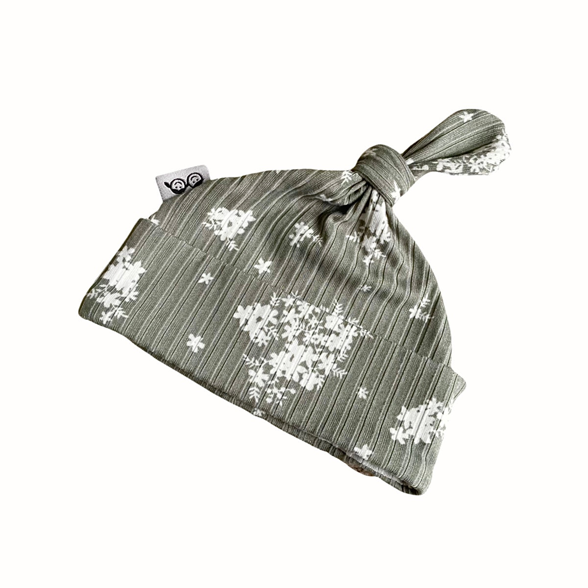 Minimal Floral Olive Ribbed Leggings and/or Beanie Knot Hat