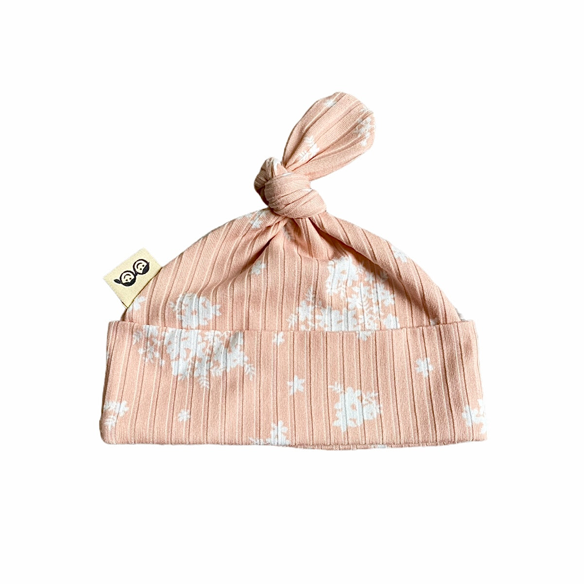 Minimal Floral Blush Ribbed Leggings and/or Beanie Knot Hat