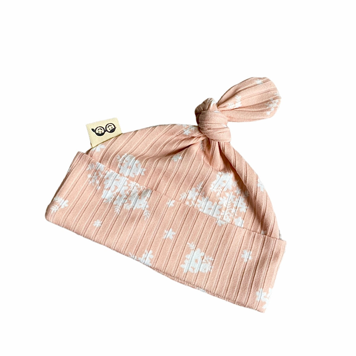 Minimal Floral Blush Ribbed Leggings and/or Beanie Knot Hat