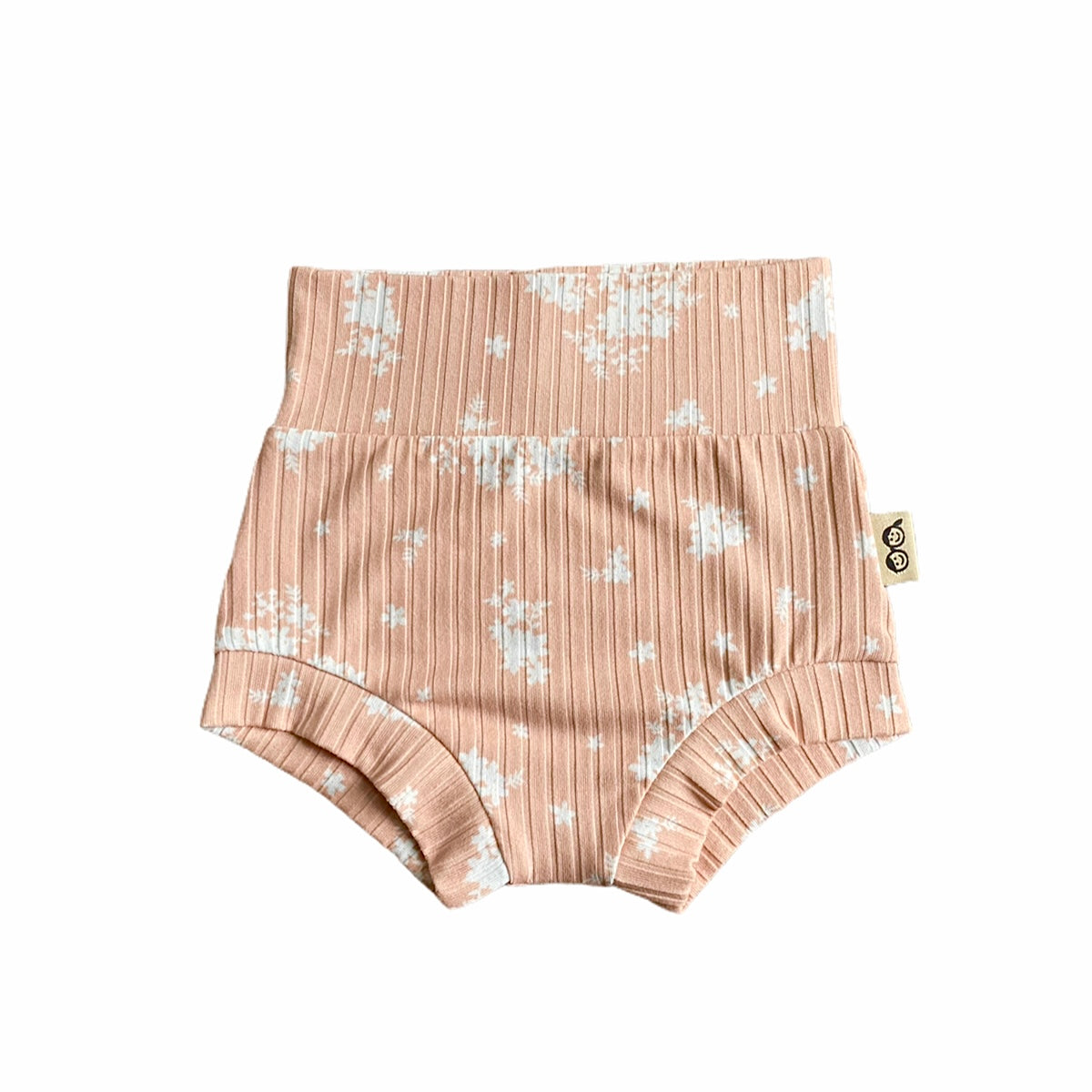 Minimal Floral Blush Ribbed Bummies