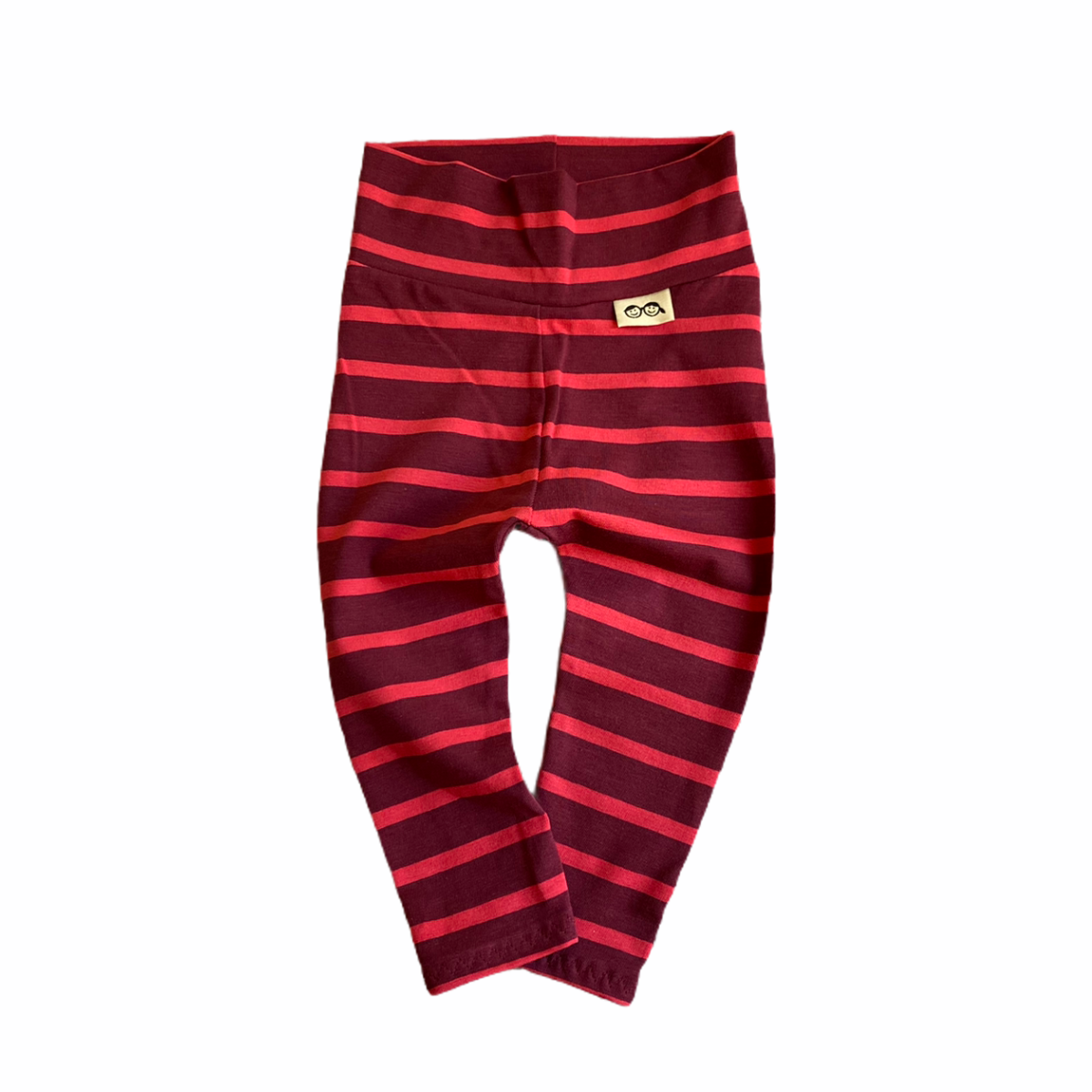 Striped Burgundy Red Leggings and/or Headbands
