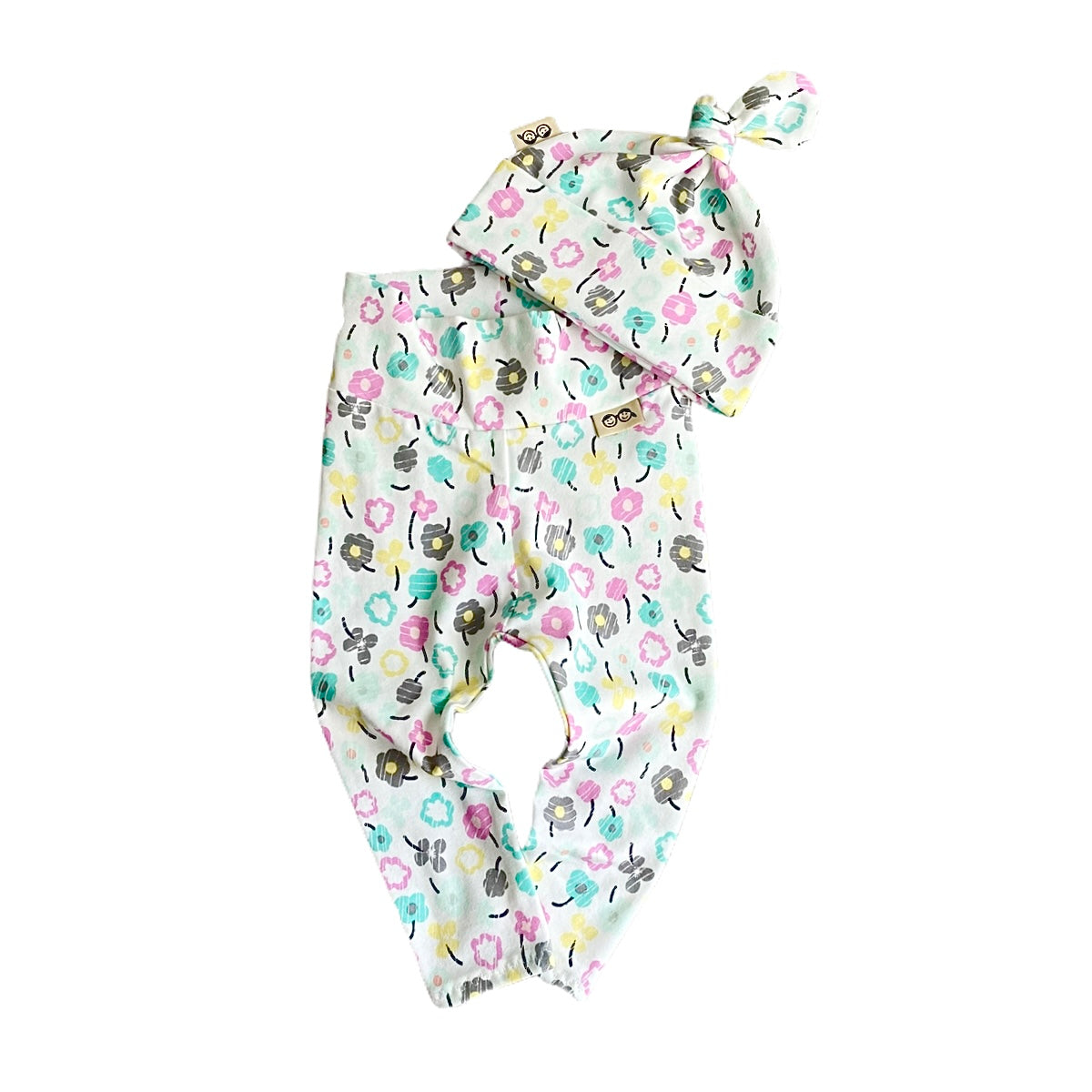 Colorful Floral Leggings and/or Knot Beanie