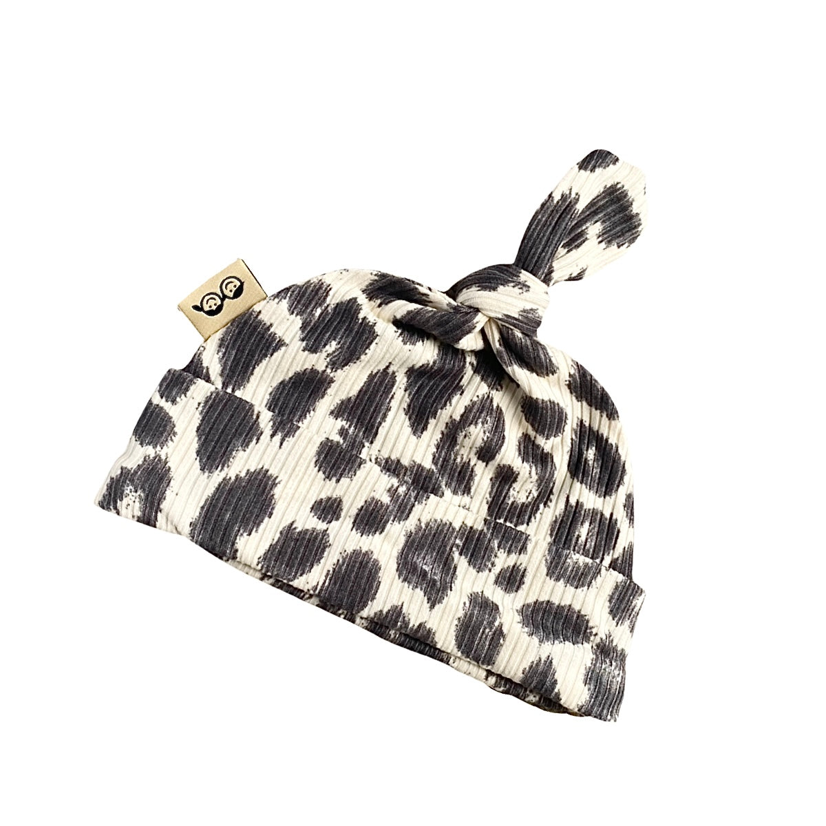 Grey Cheetah on Ivory Leggings and/or Knot Beanie