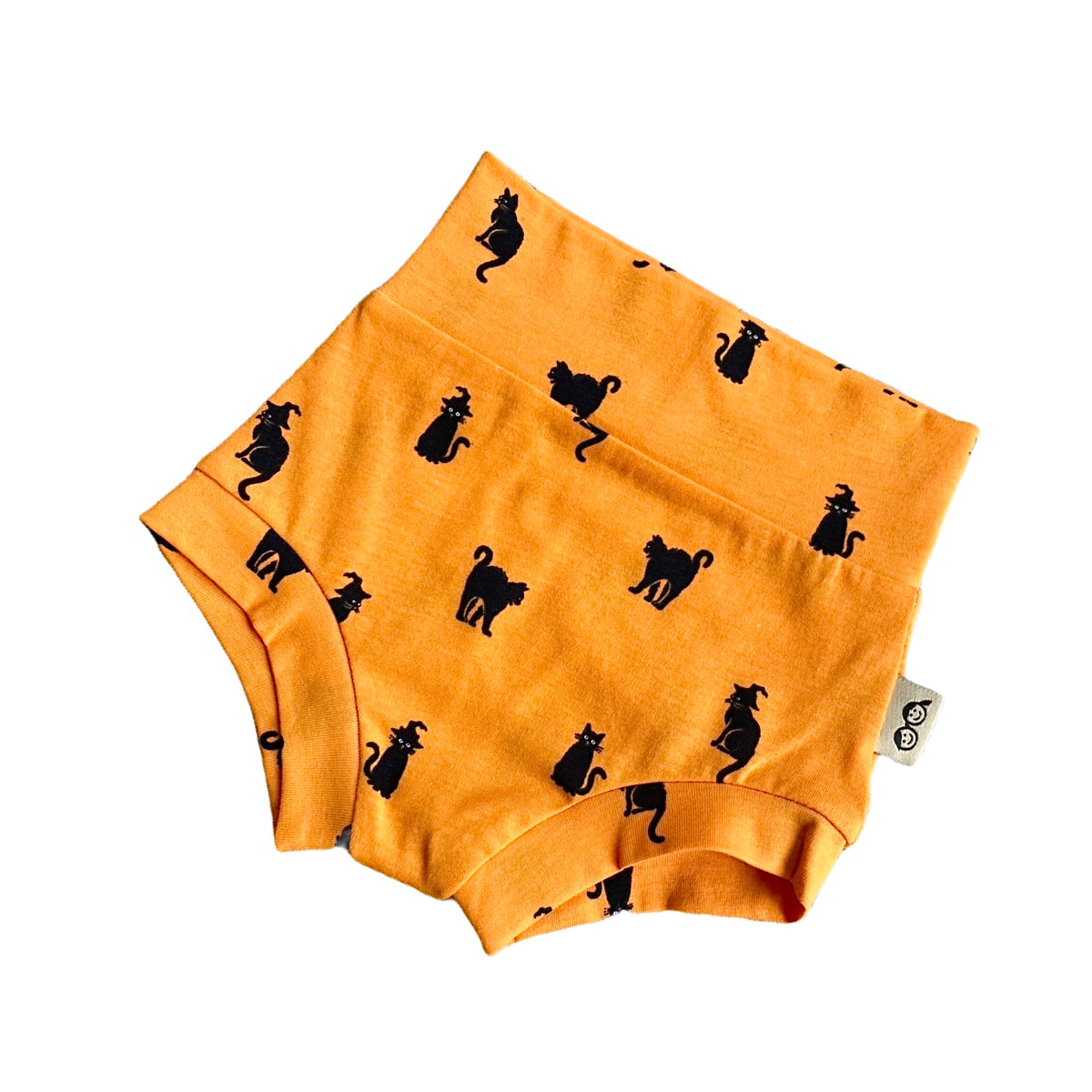 Black Cats Orange Halloween Bummies
