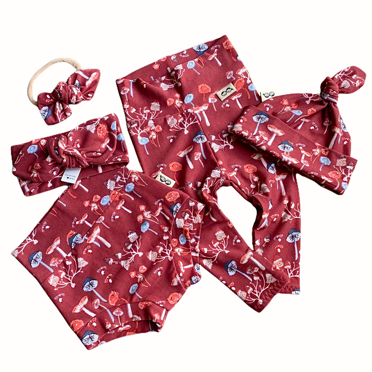 Playful Mushrooms Leggings and/or Knot Beanie