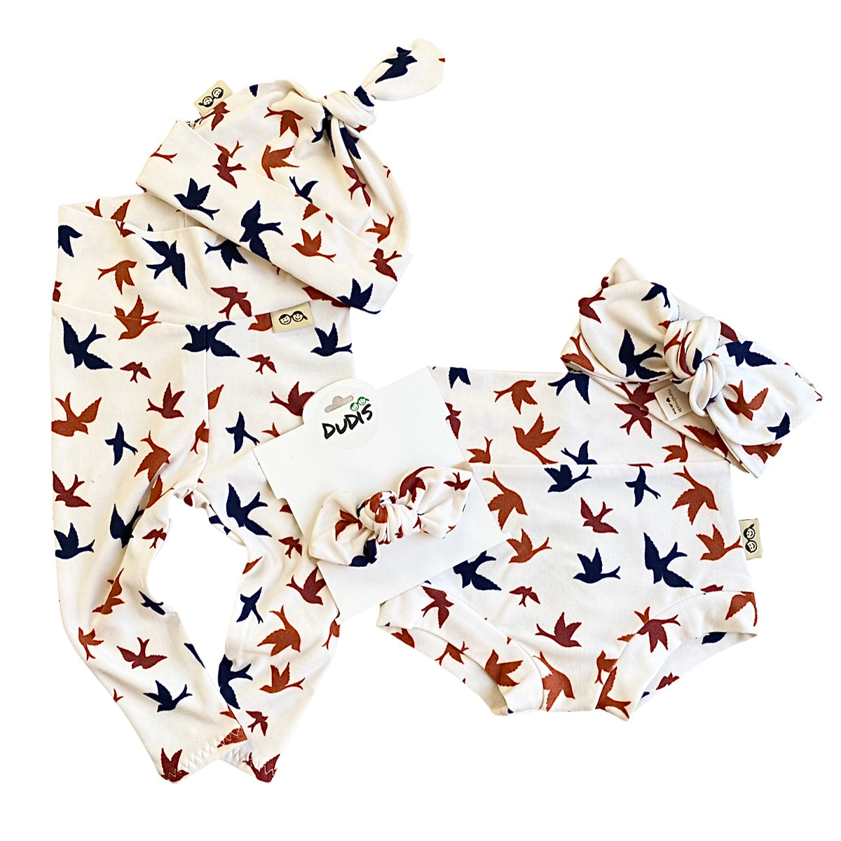Autumn Birds Leggings and/or Knot Beanie