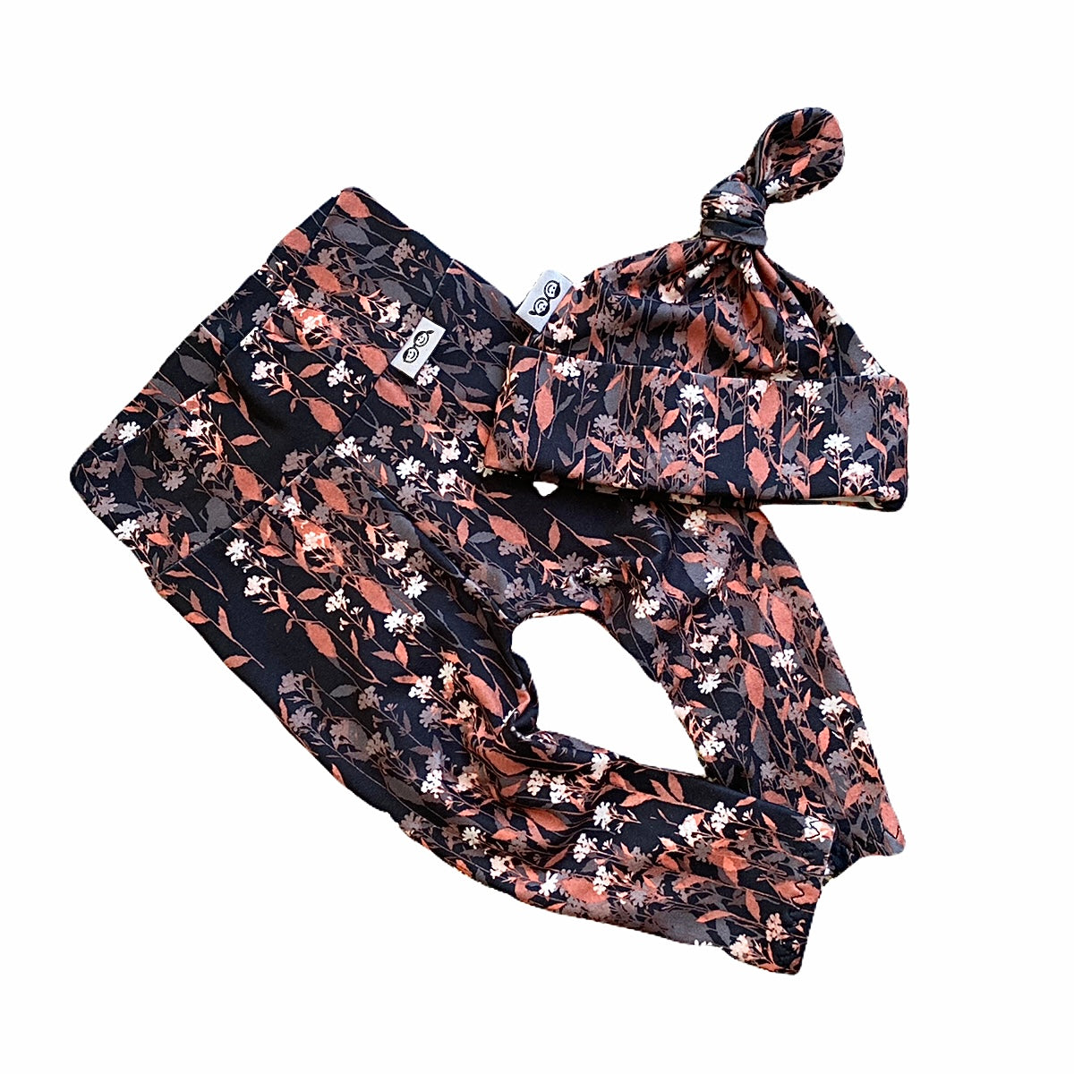 Autumn Leaf Floral Leggings and/or Knot Beanie