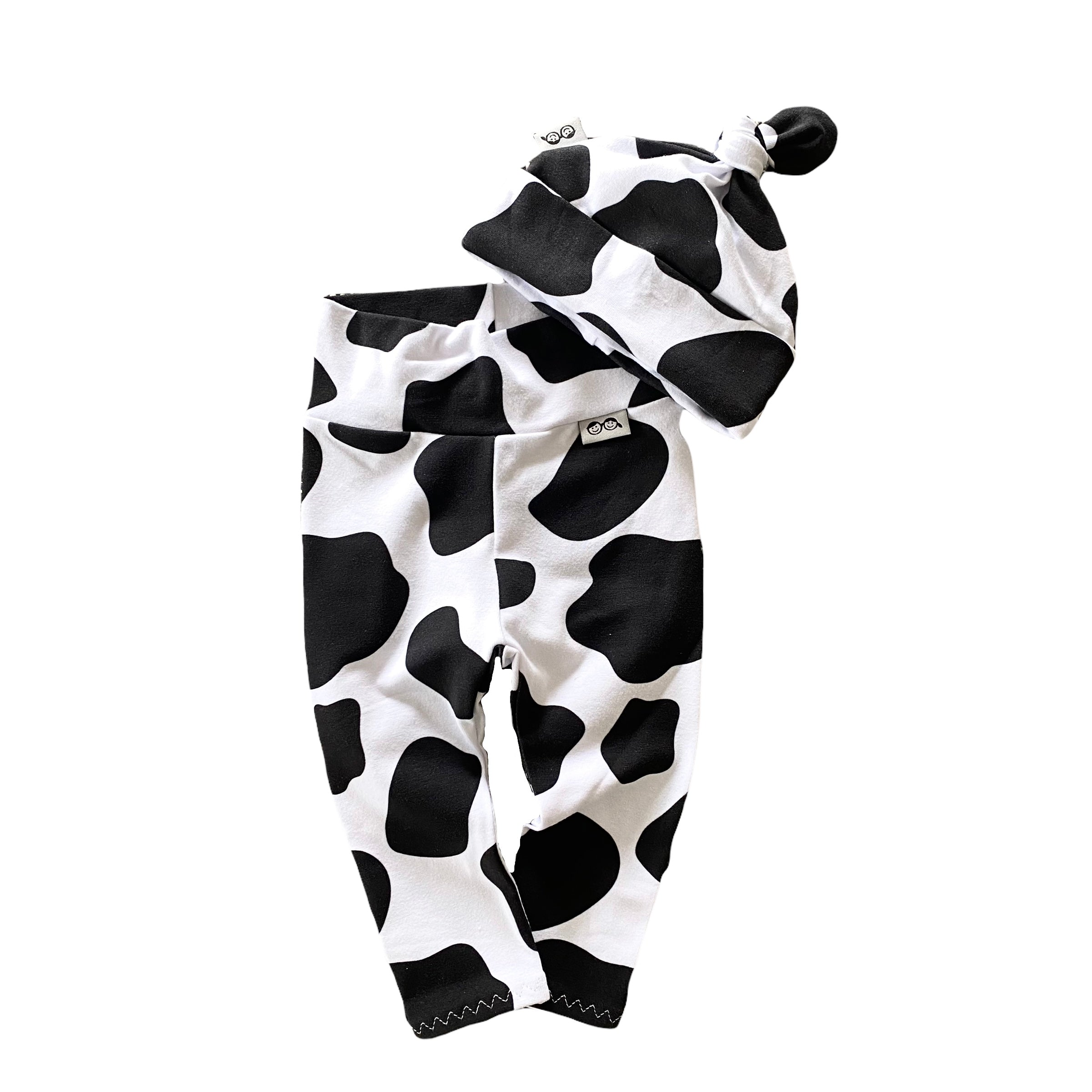 Cow Spots Leggings and/or Knot Beanie