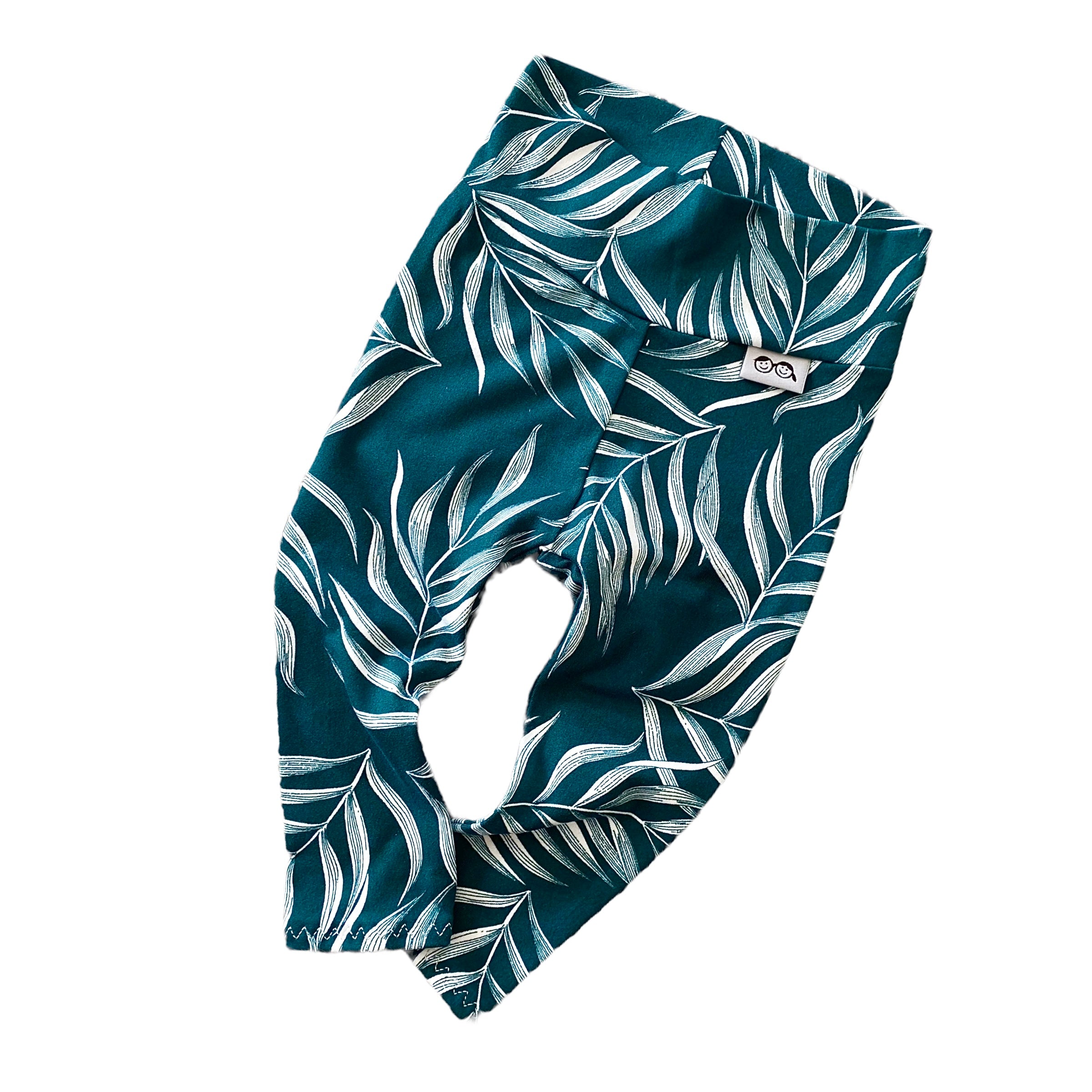 Ocean Teal Pampas Leaves Leggings and/or Knot Beanie