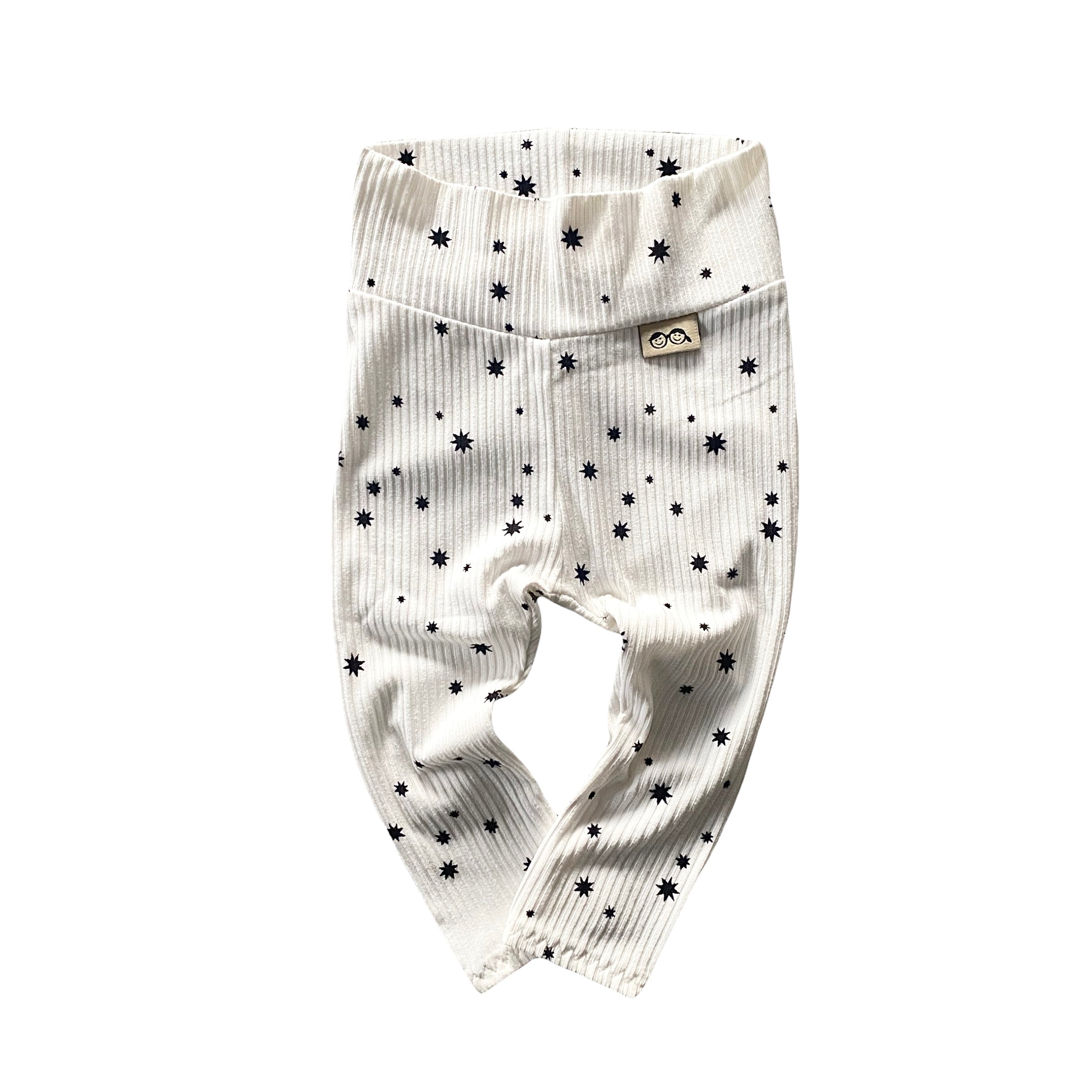 My Lucky Stars on White Ribbed Leggings