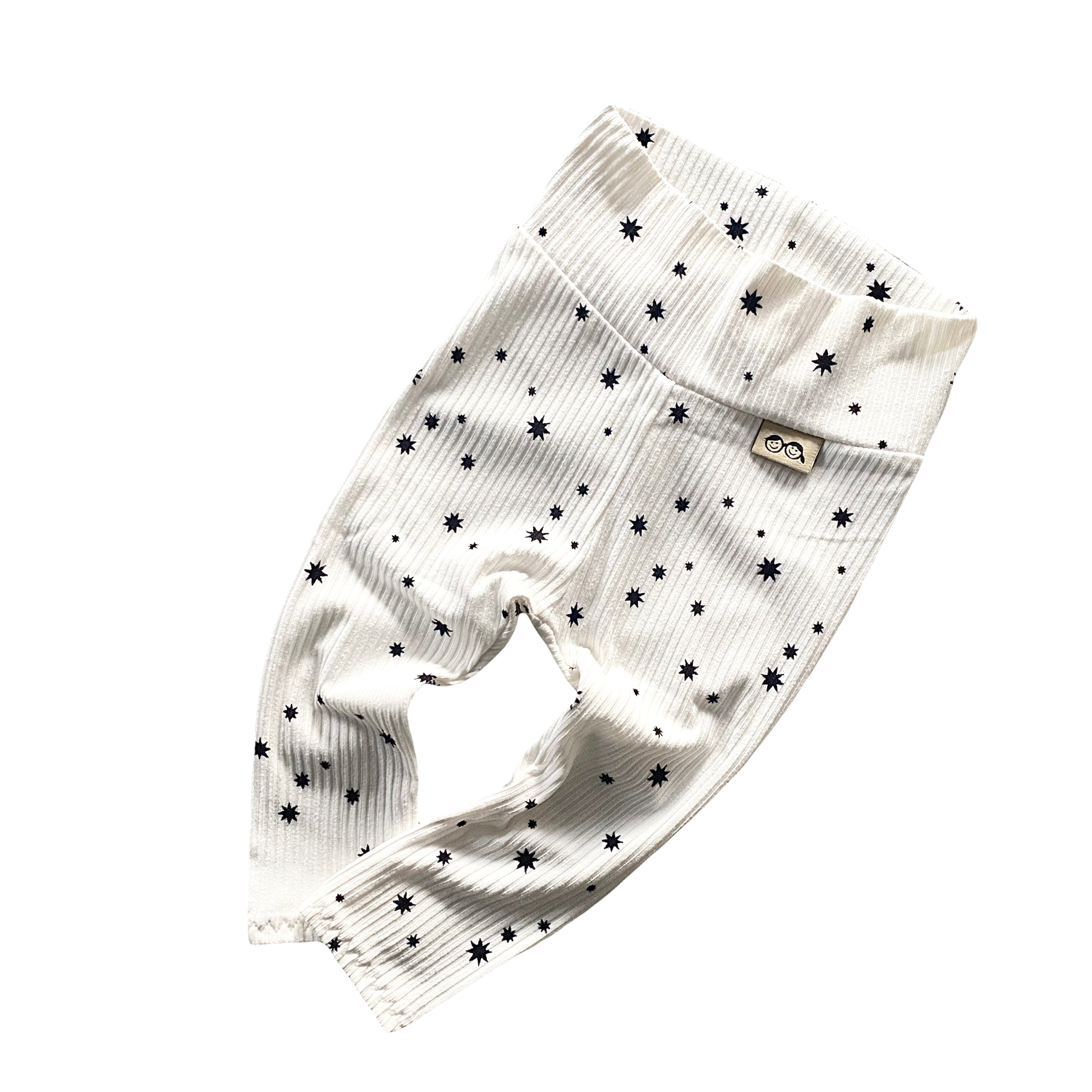 My Lucky Stars on White Ribbed Leggings