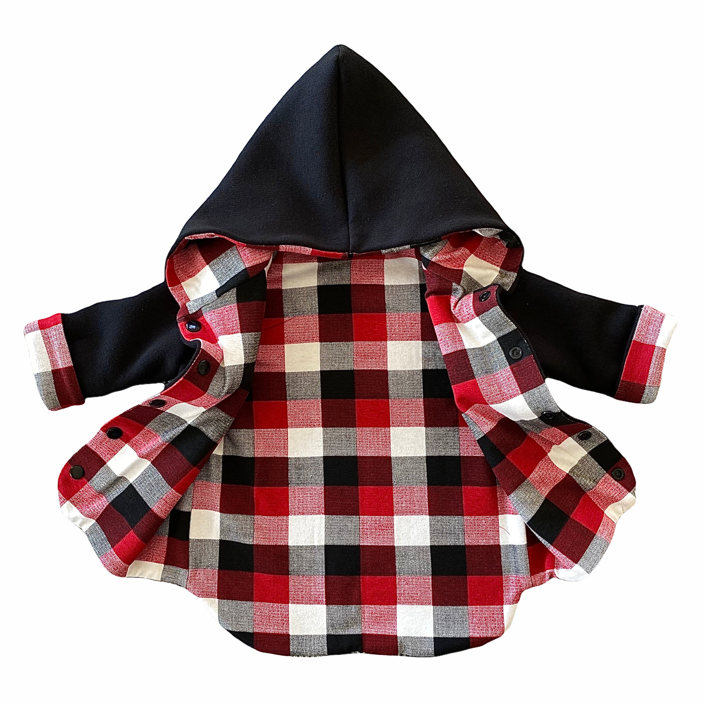 Buffalo Plaid Hooded Jacket