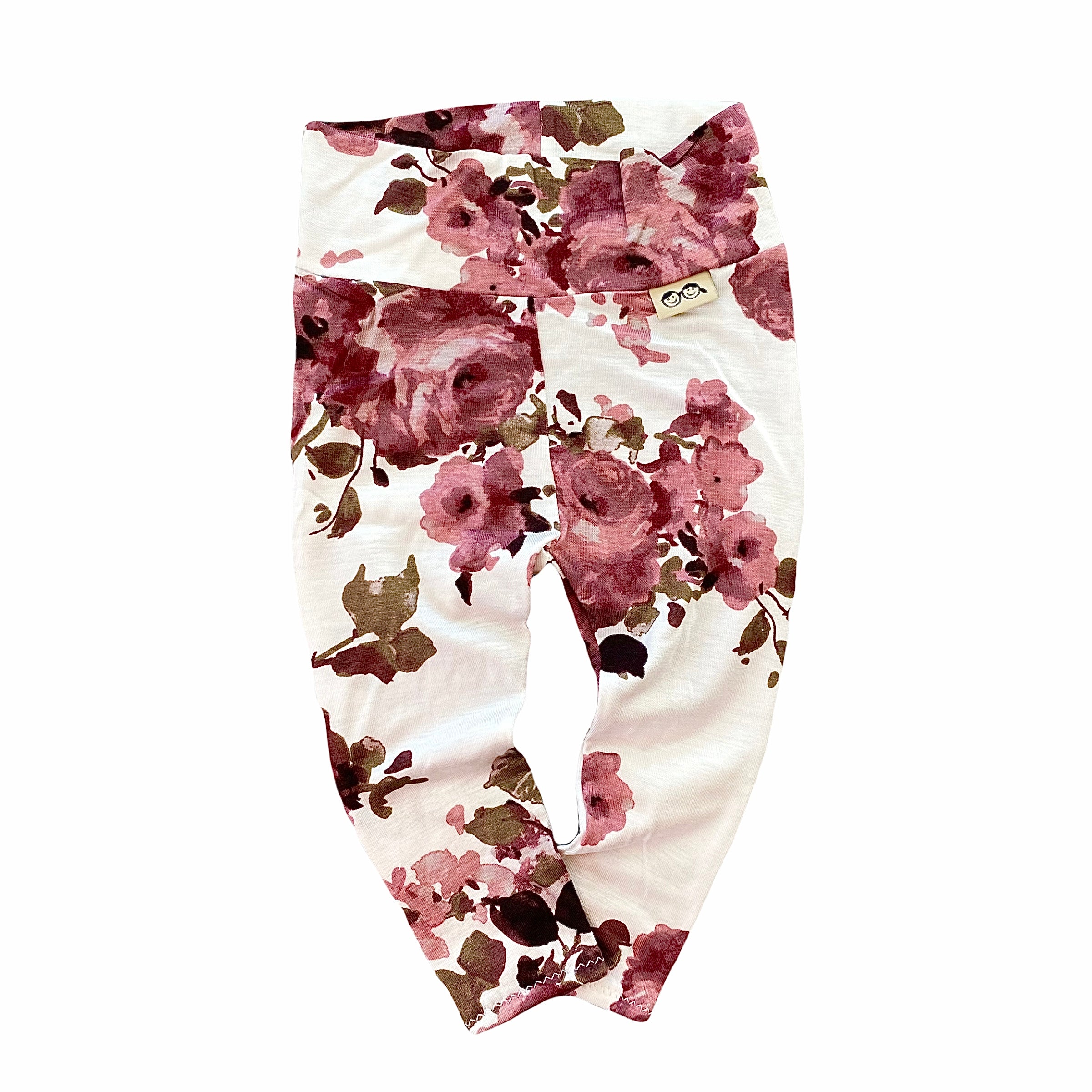 Vintage Florals on White Leggings and/or Headbands