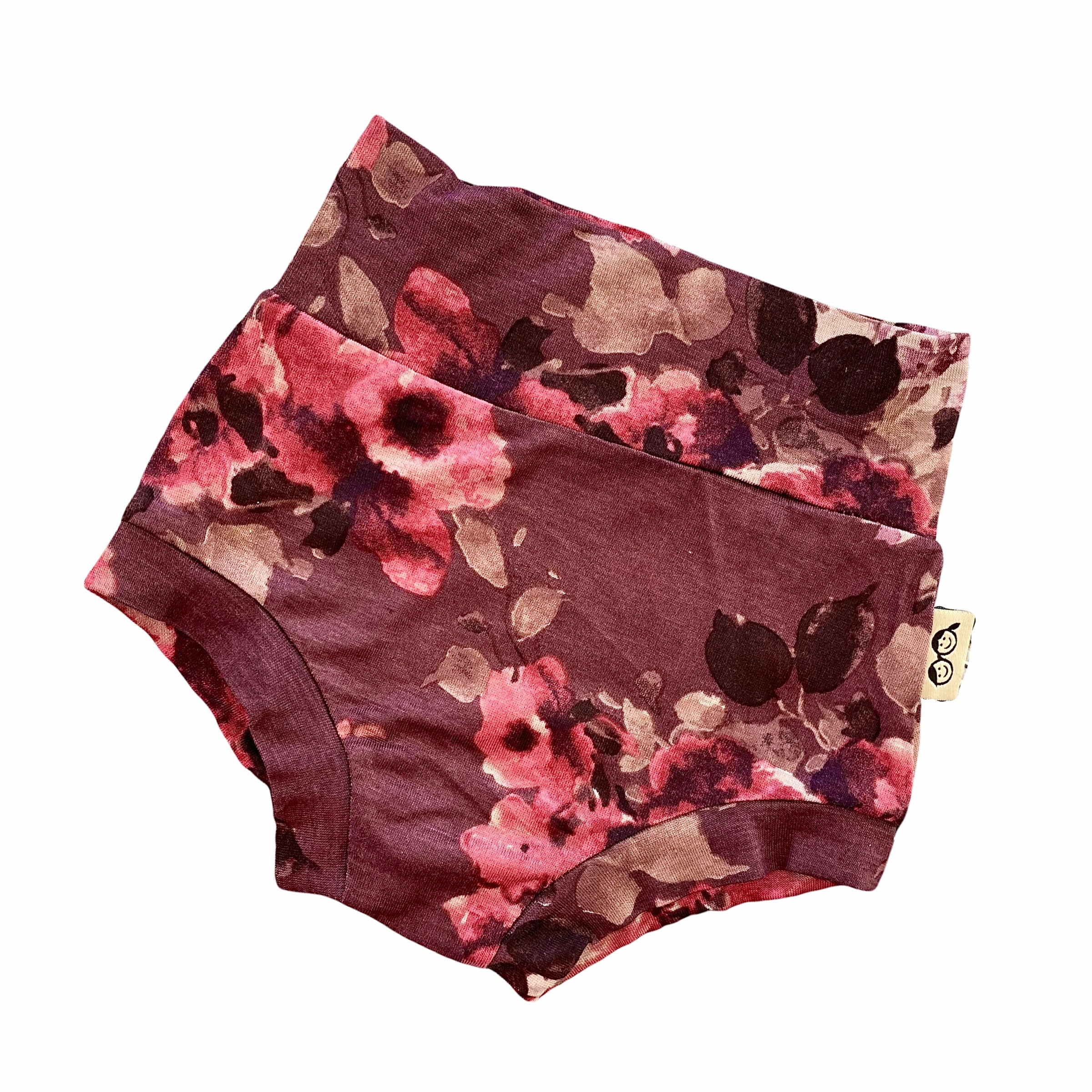 Vintage Florals on Burgundy Bummies and/or Headbands