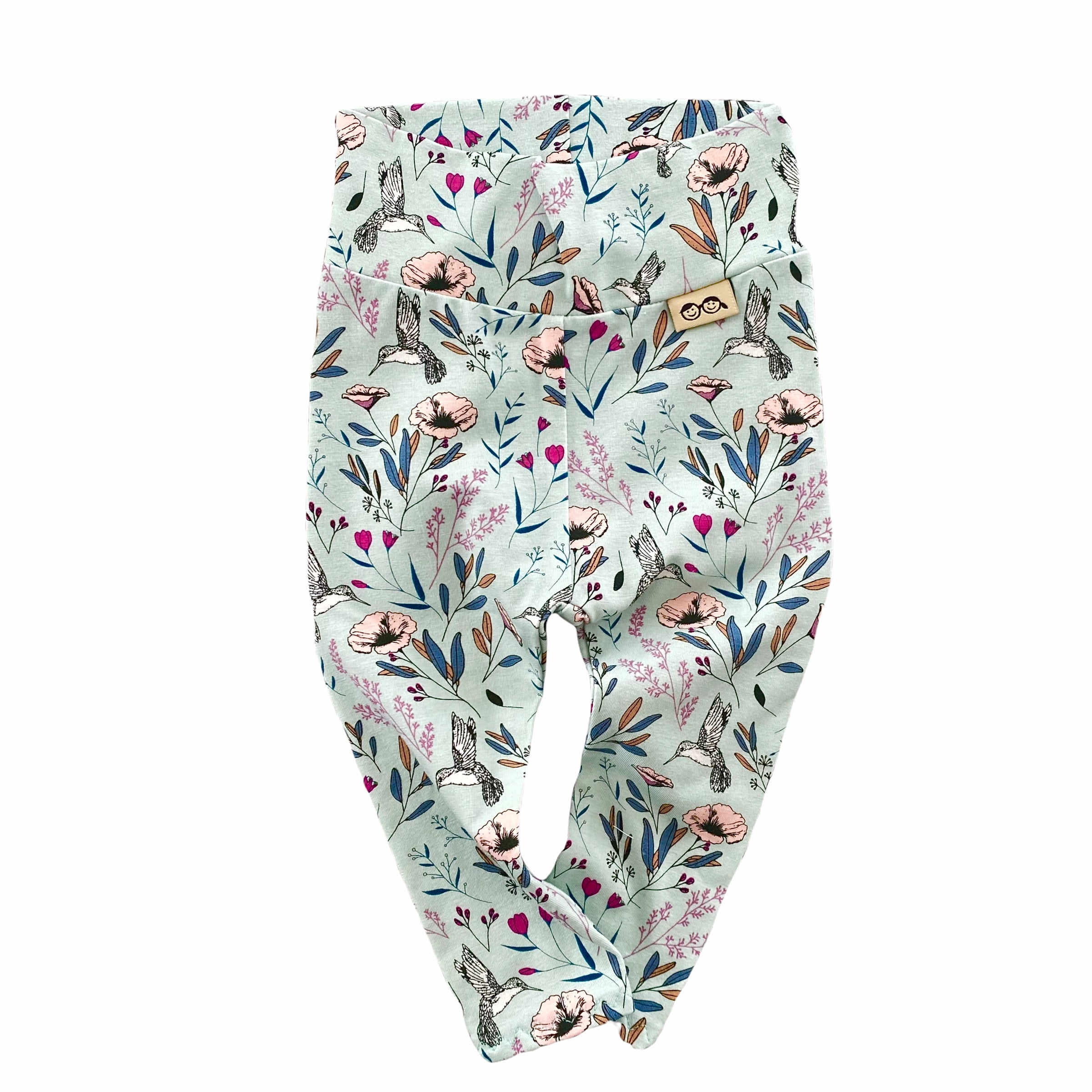 Hummingbirds on Sage Leggings