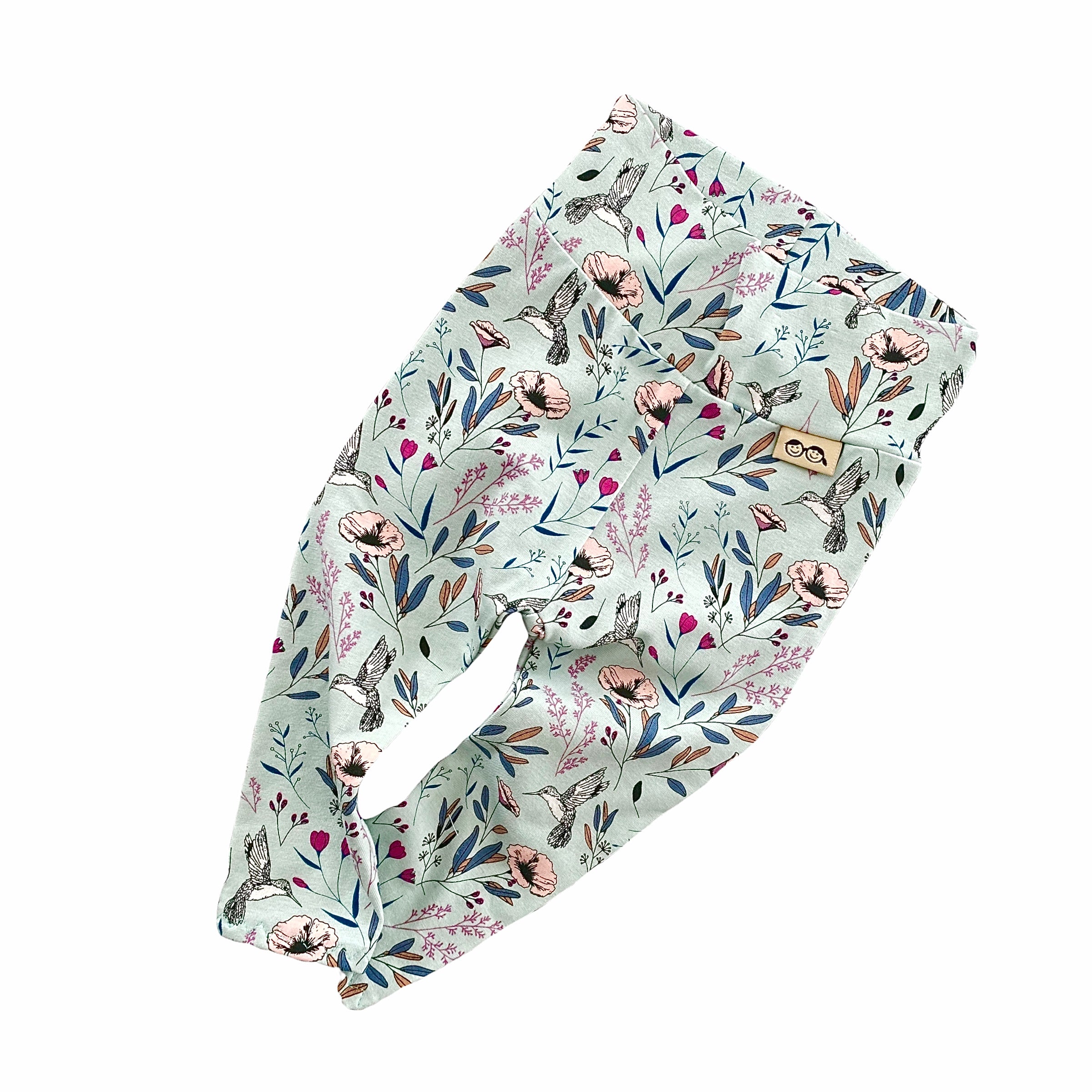 Hummingbirds on Sage Leggings