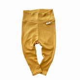 Mustard Ribbed Leggings