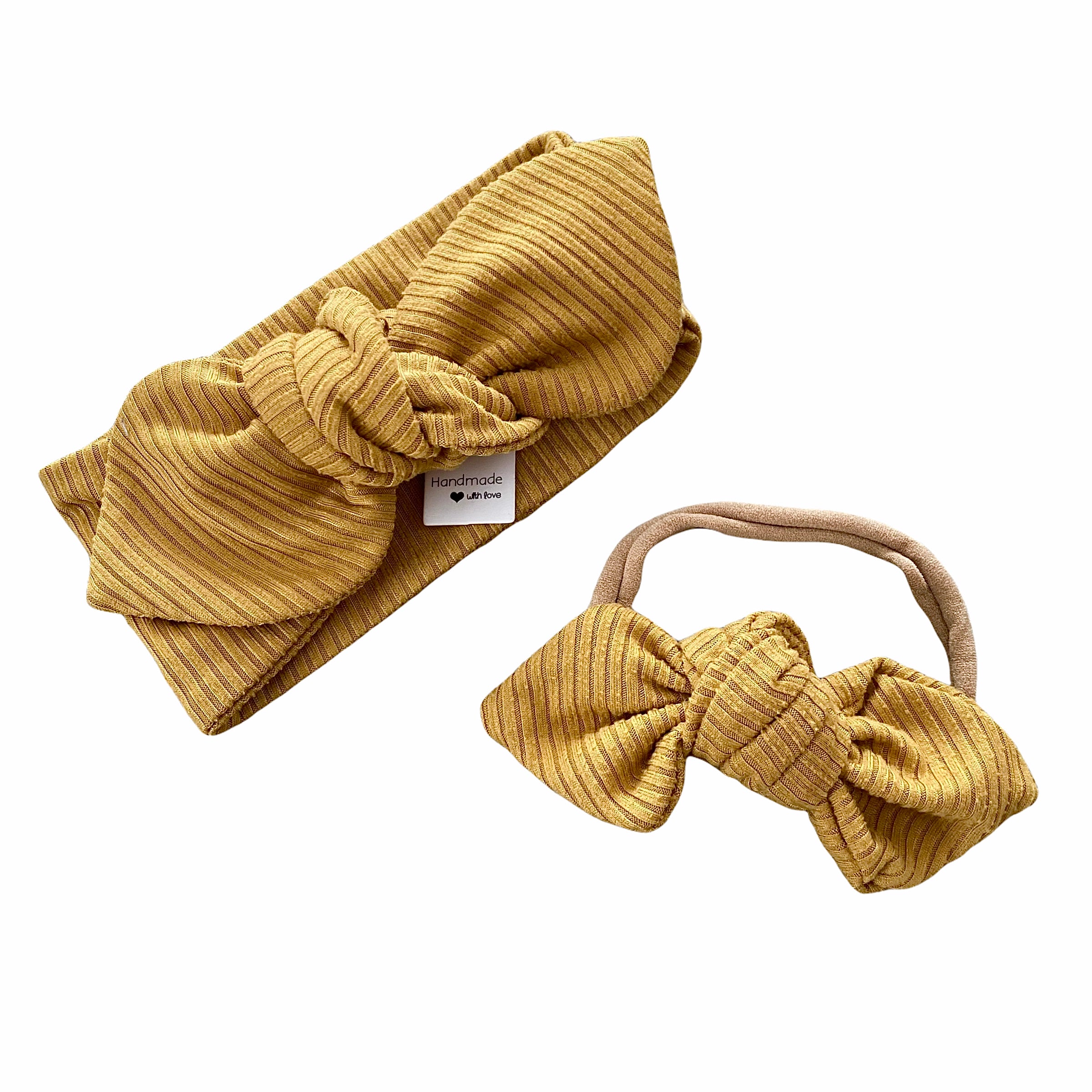 Mustard Ribbed Headbands