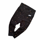 Dainty Hearts on Black Ribbed Leggings