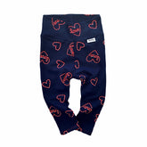Love Hearts on Blue Leggings