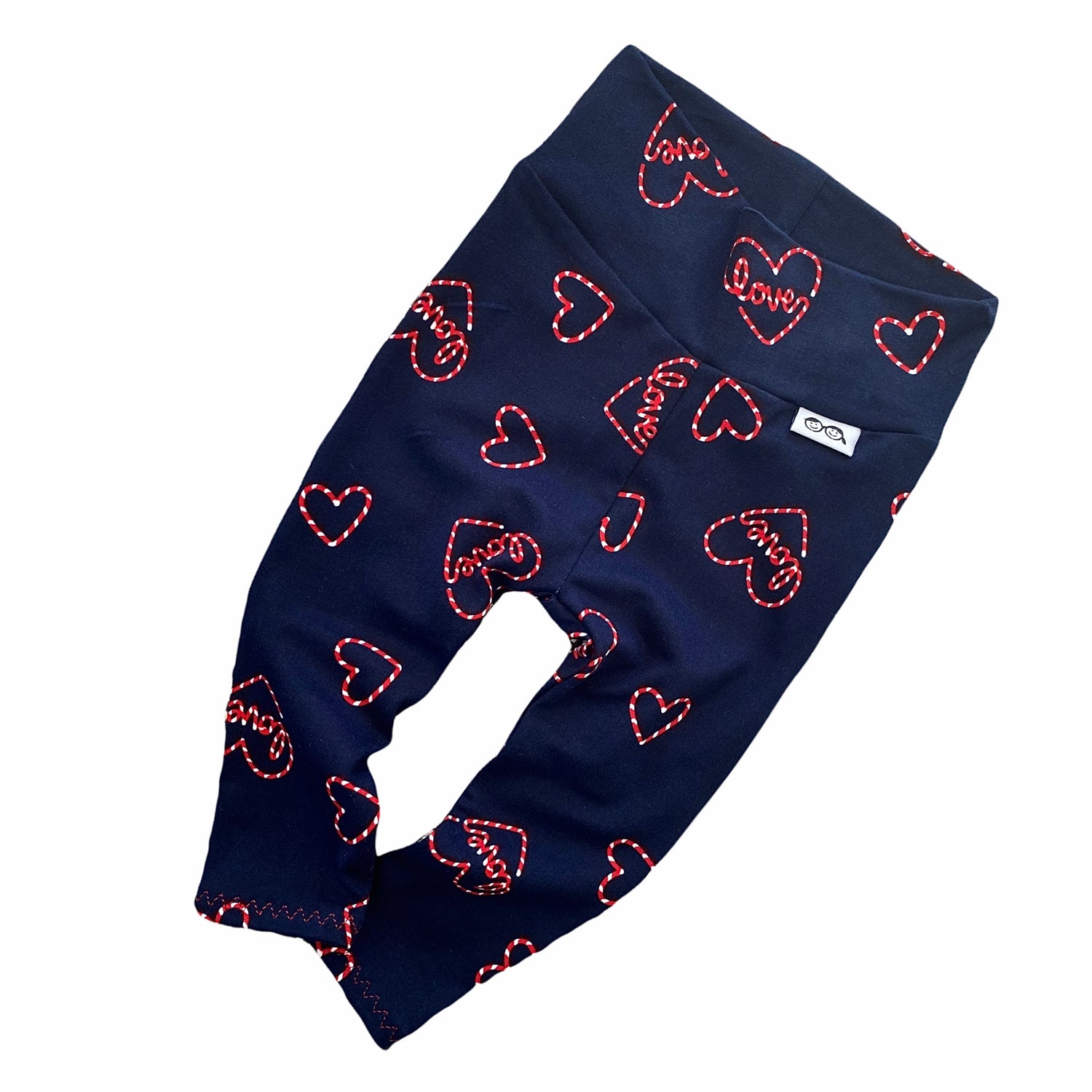 Love Hearts on Blue Leggings