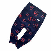 Love Hearts on Blue Leggings