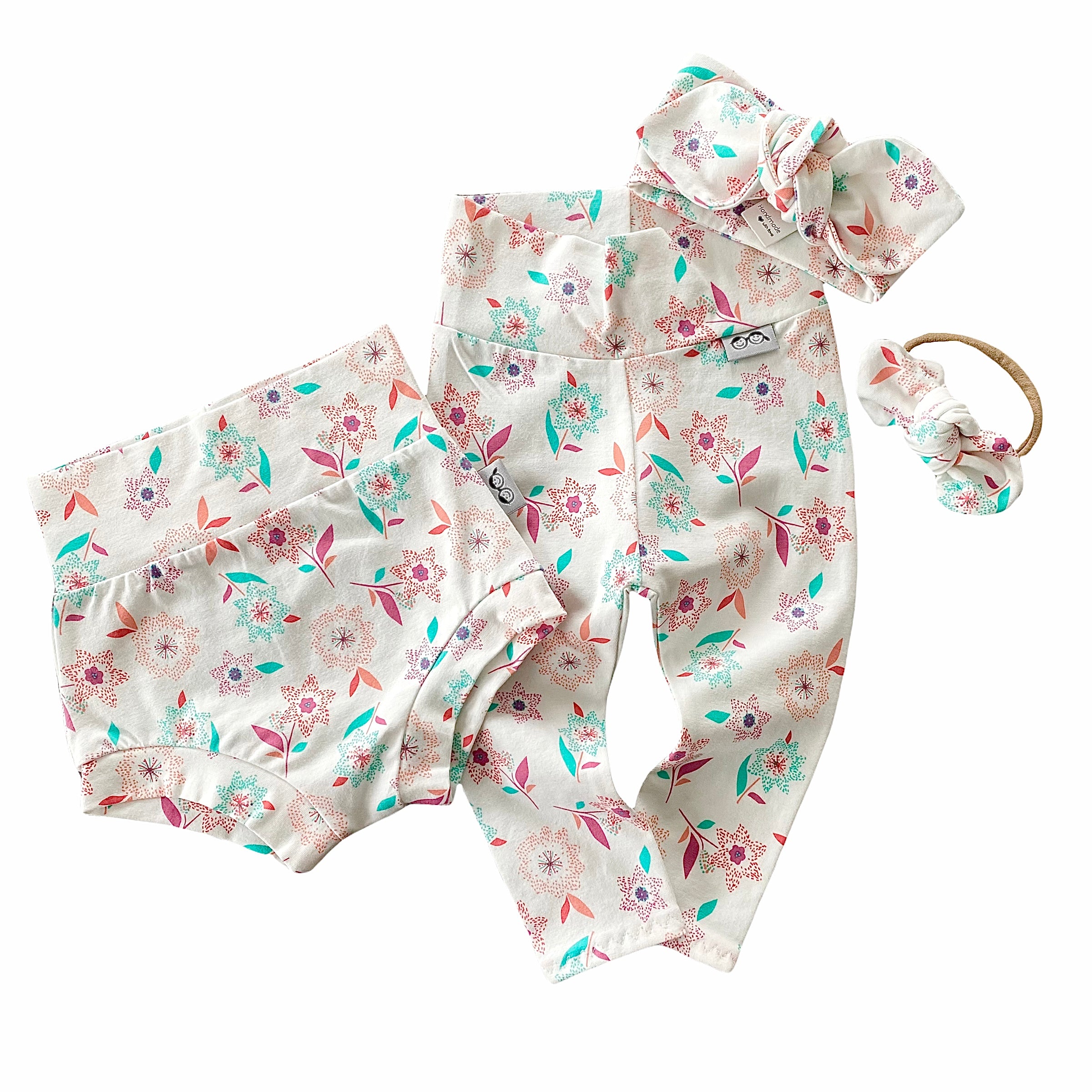 Flower Blossoms Leggings and/or Knot Beanie