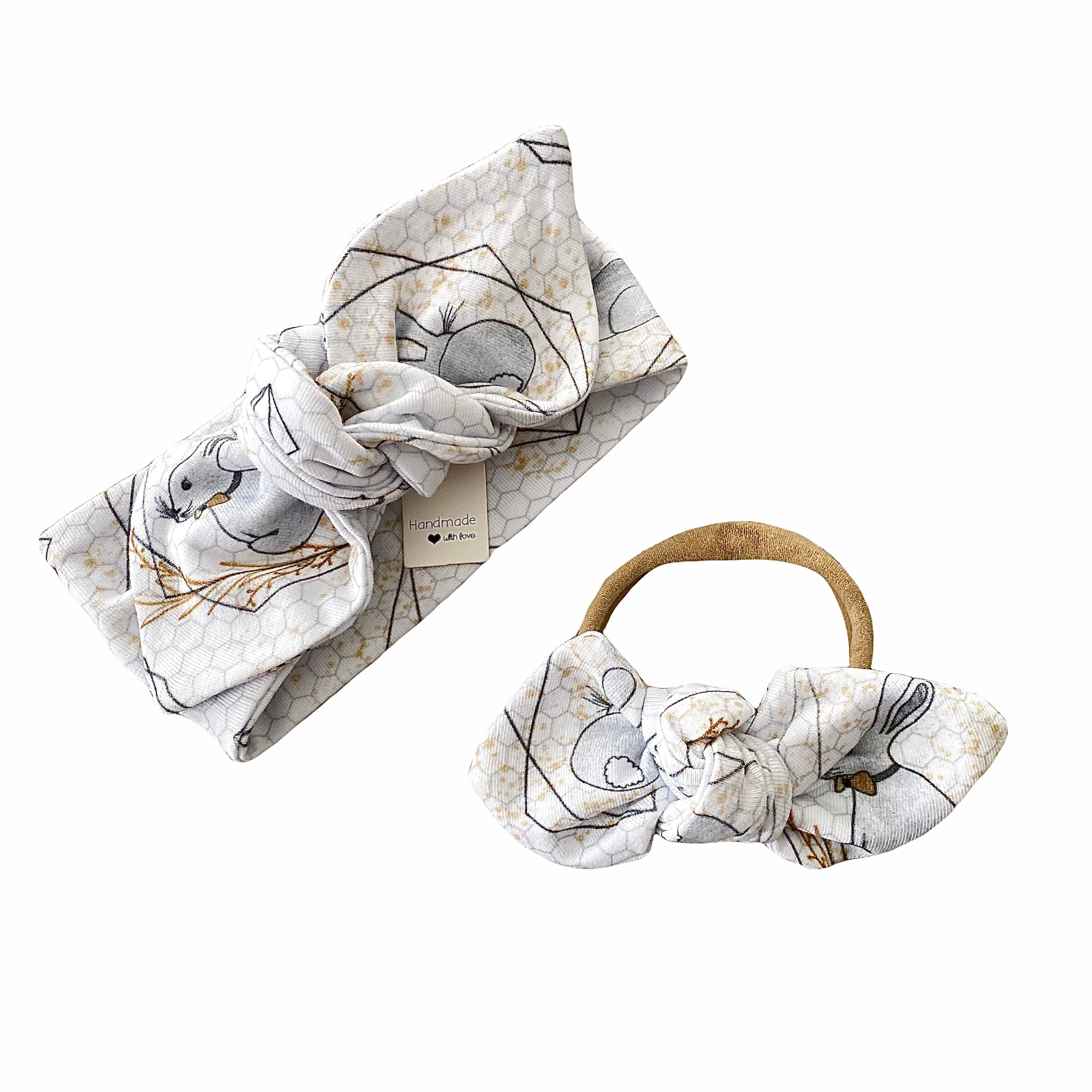 Bunny on Honeycomb Headbands
