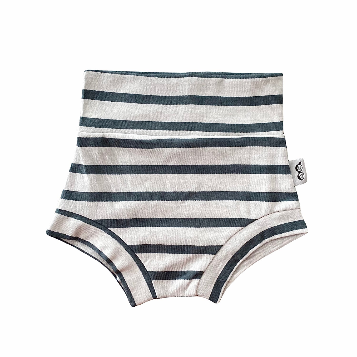 Light Grey and Dark Forrest Green Striped Bummies